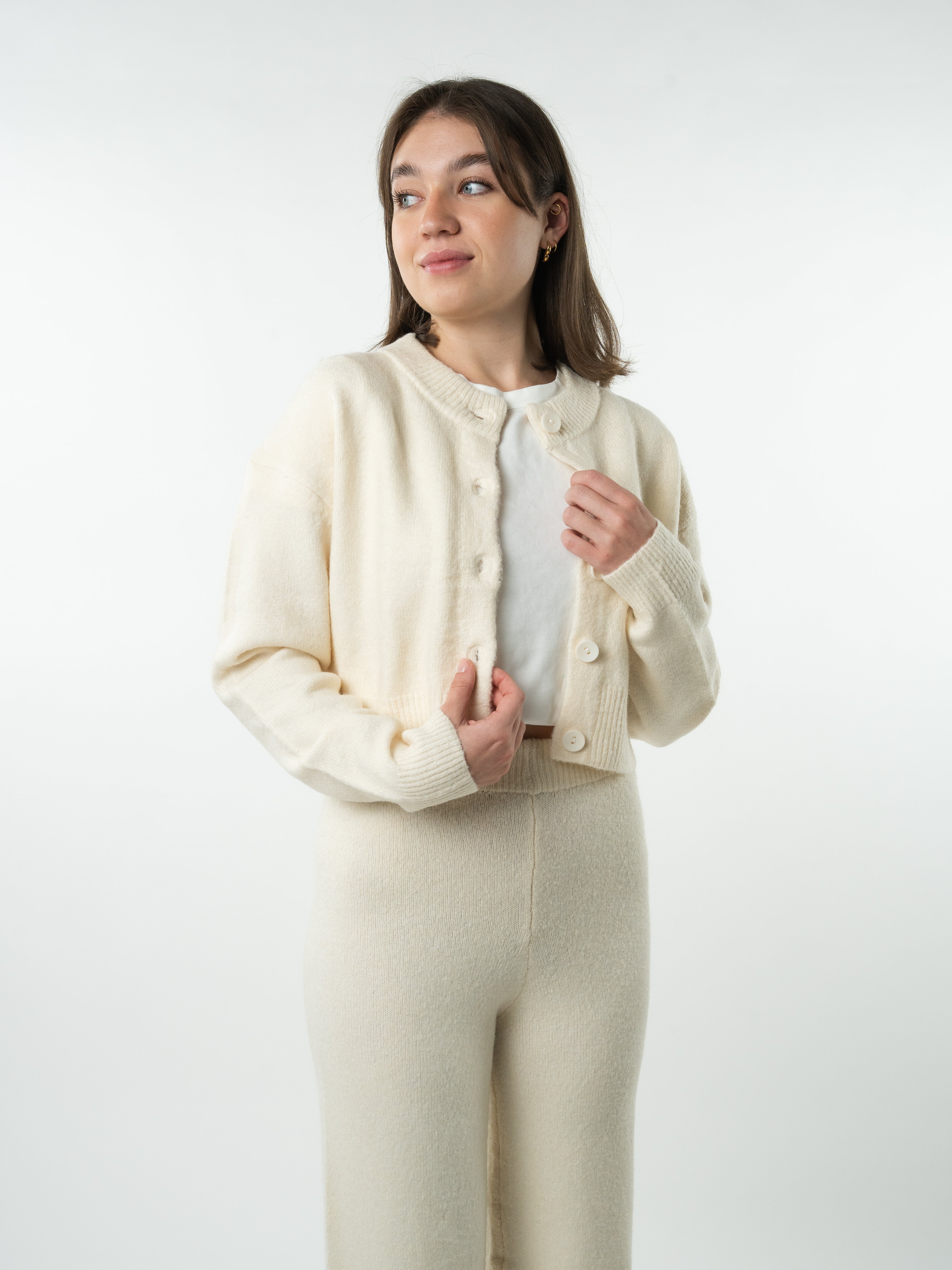 Get Comfy Knit Jacket - Creme