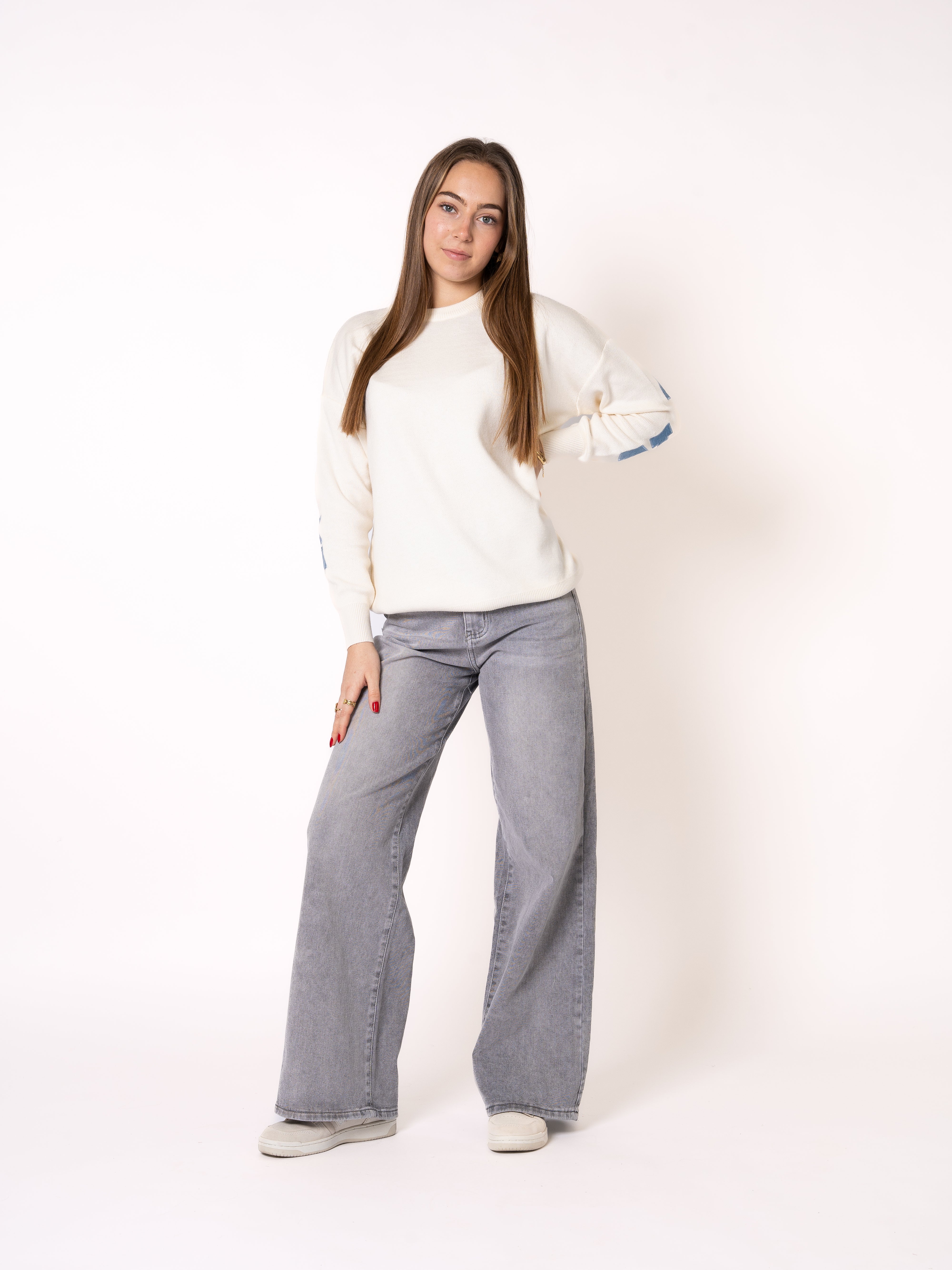 LUCKY DEAL 1216 New York Feinstrick Sweatshirt - Creme - vom Umtausch ausgeschlossen -