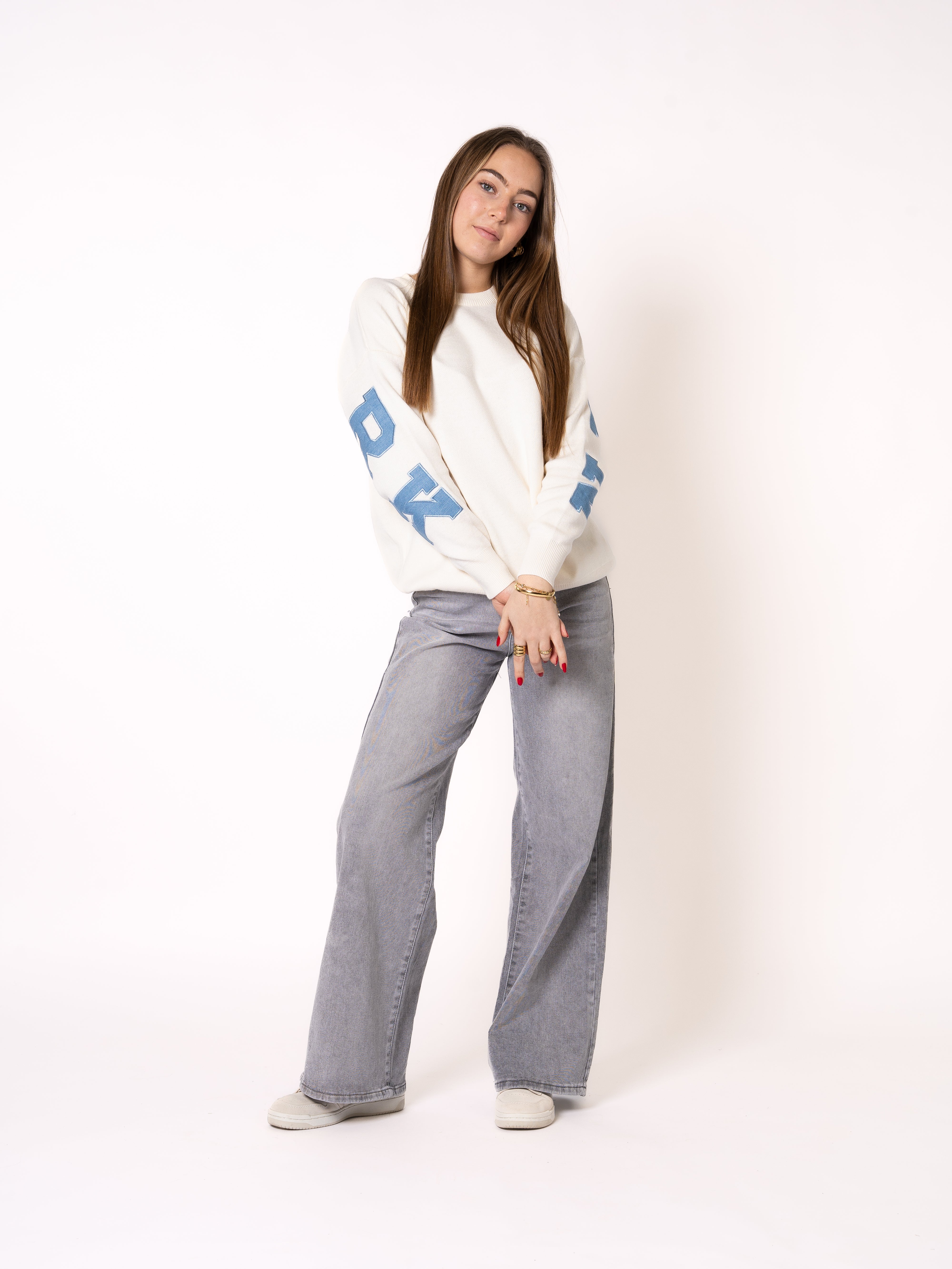 LUCKY DEAL 1216 New York Feinstrick Sweatshirt - Creme - vom Umtausch ausgeschlossen -