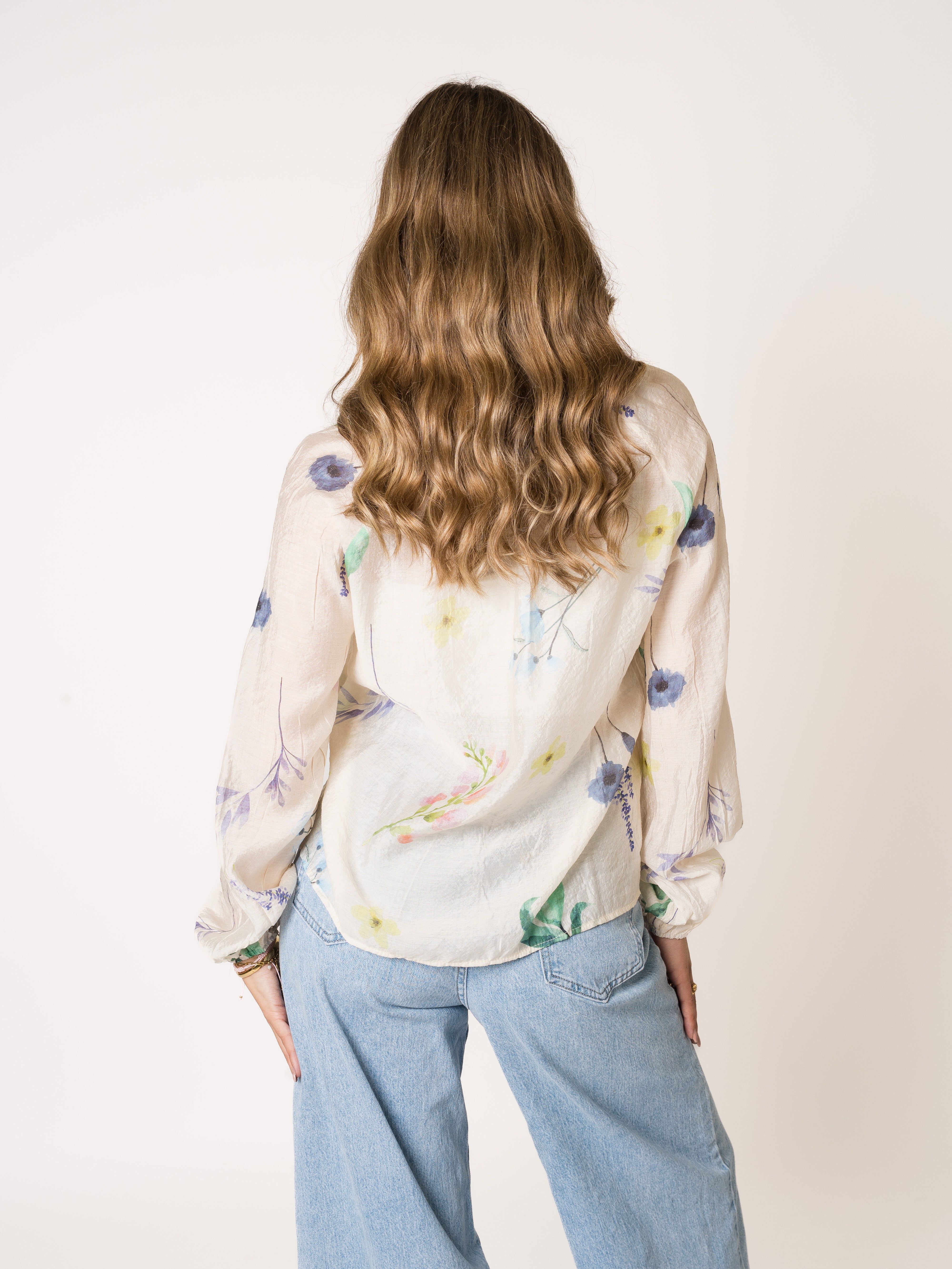 Lavender Boho Flowerfield Blouse