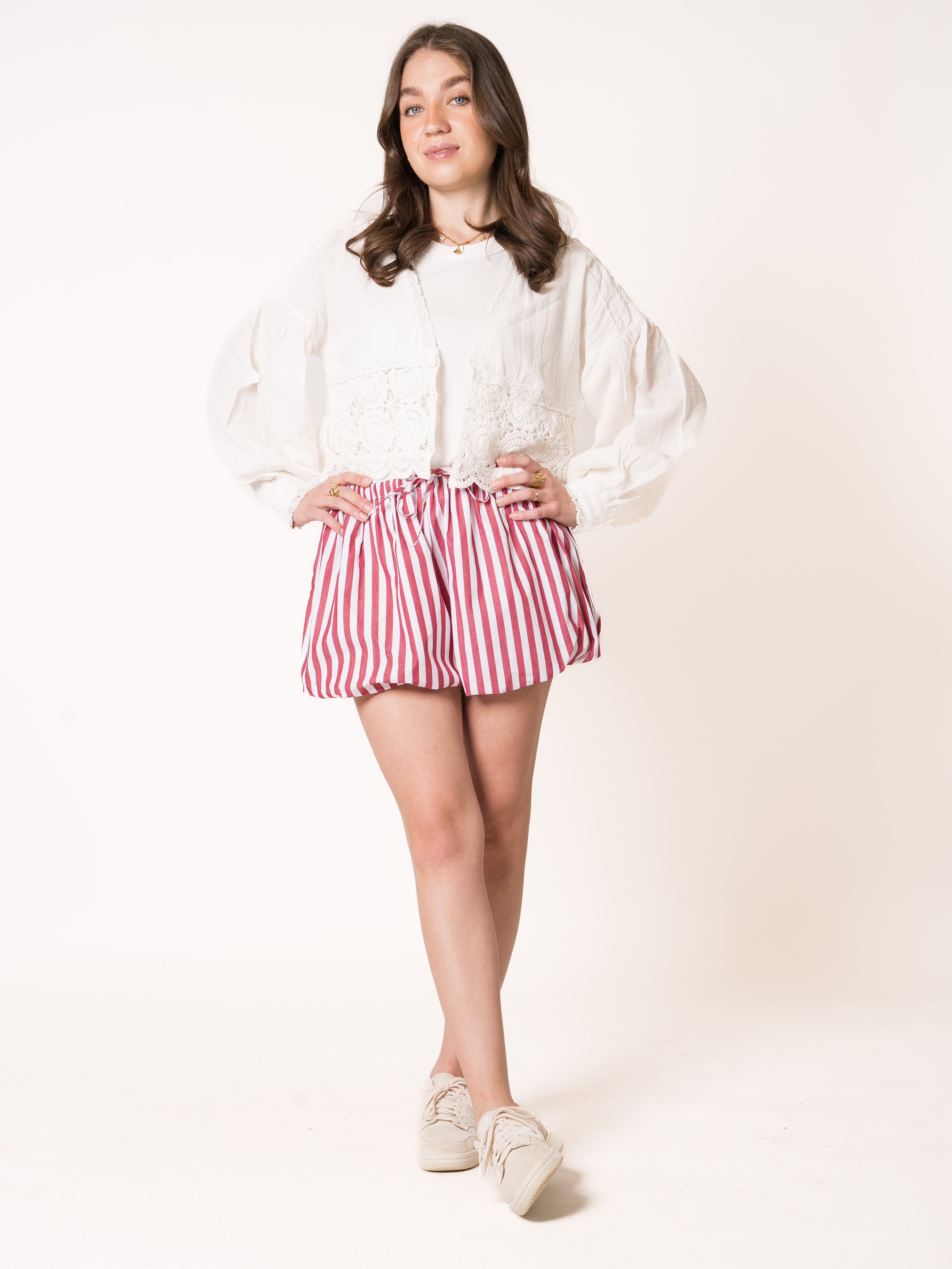 Stripe Vibe Balloon Shorts