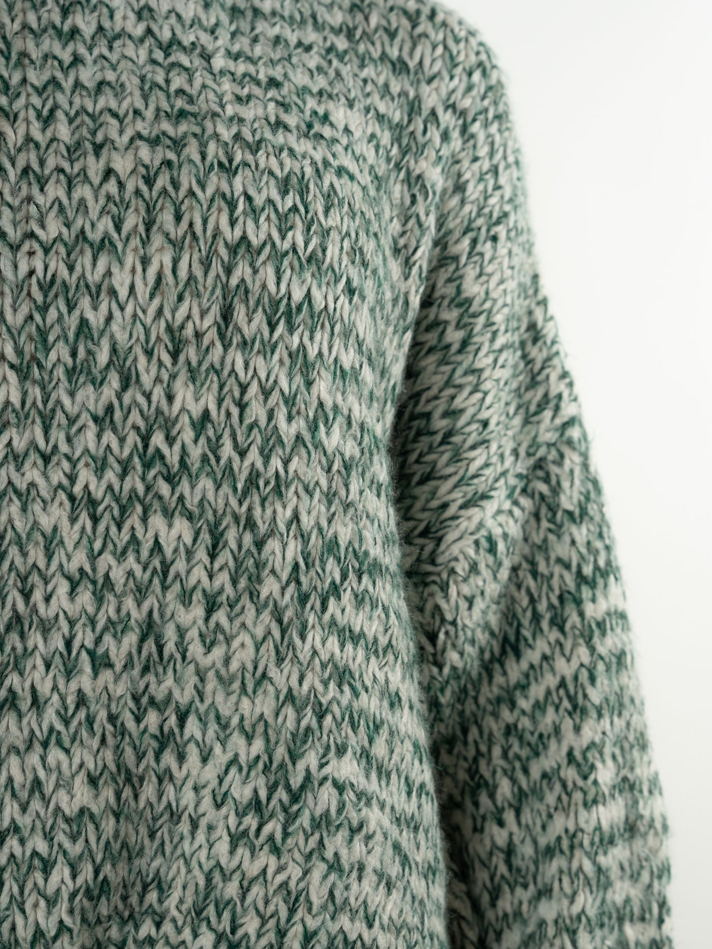 Strickpullover Stella - Grün mit Weiß