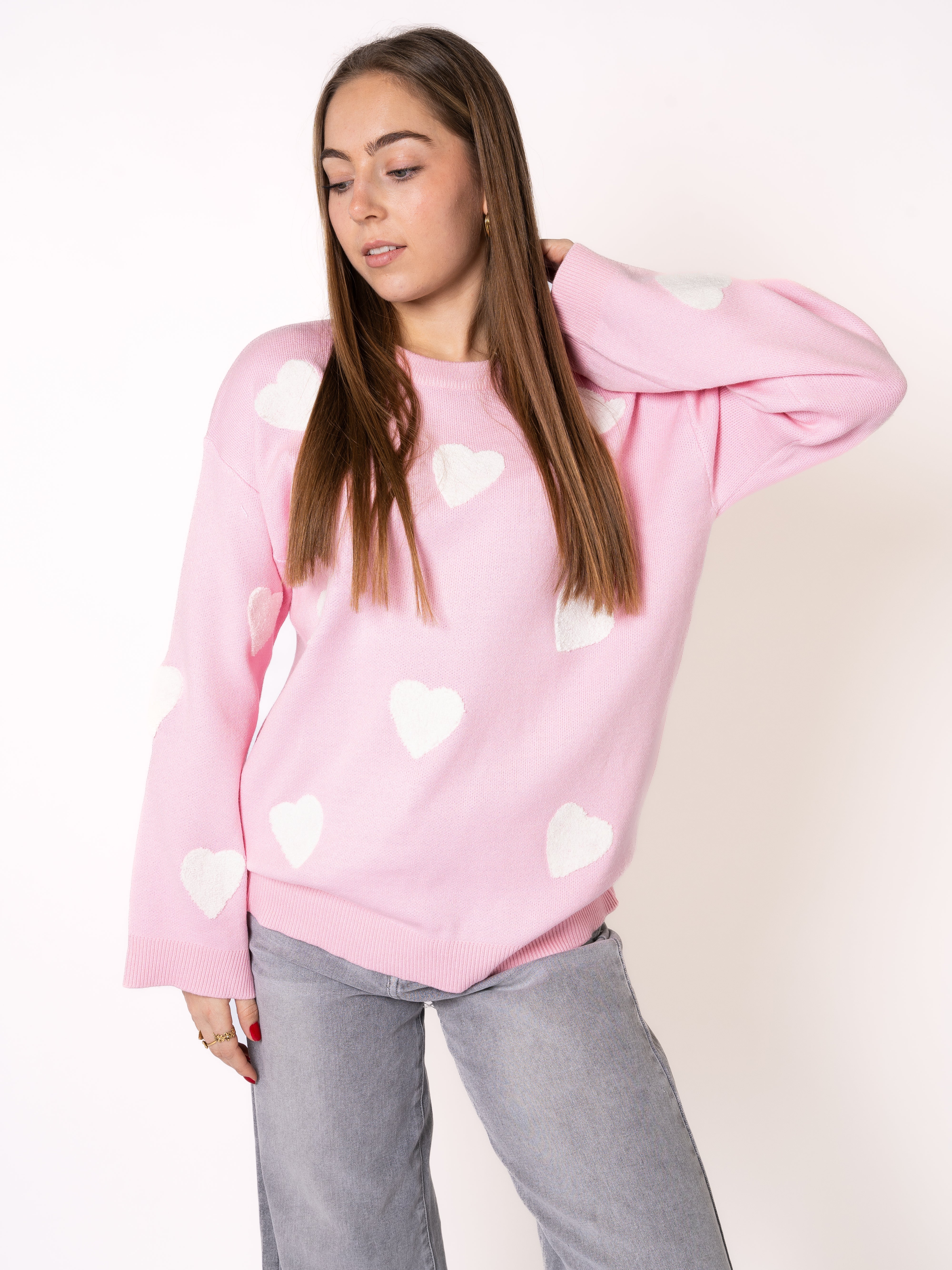 Love Shake Feinstrick Sweatshirt - Rosa