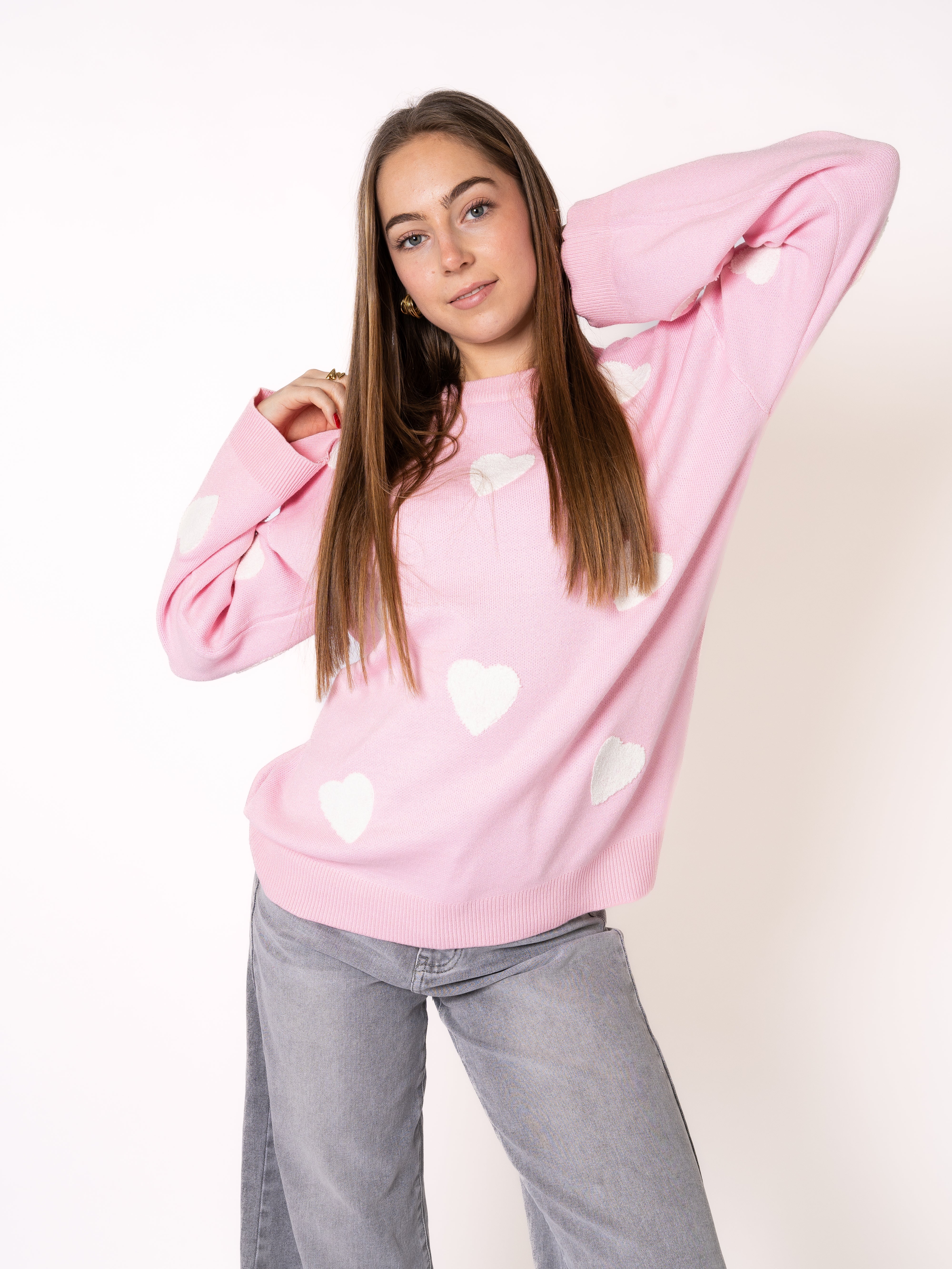 Love Shake Feinstrick Sweatshirt - Rosa