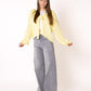 Bow Knit Cardigan Amber - Lemon