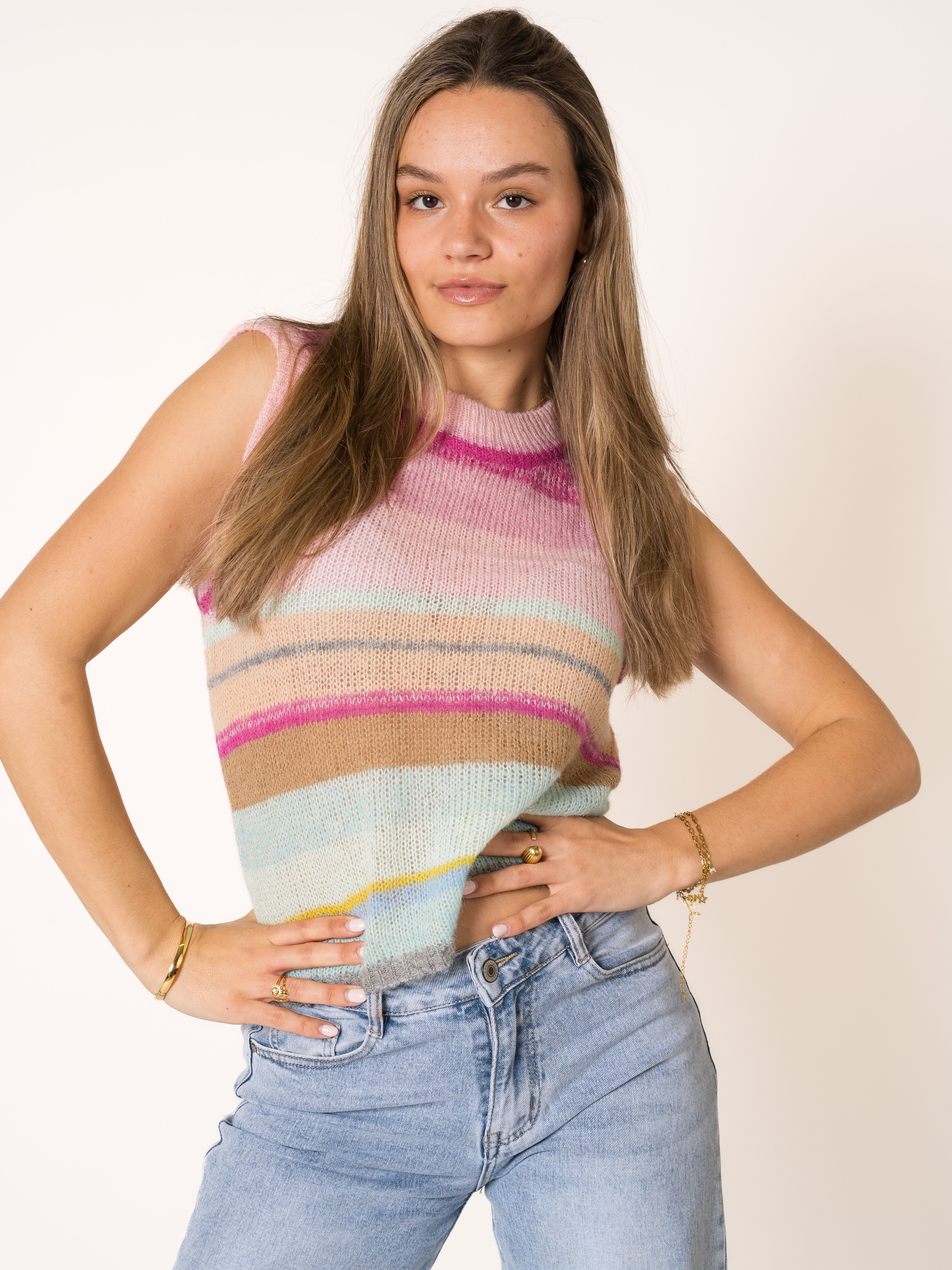 Rainbow Summer Knit Shirt
