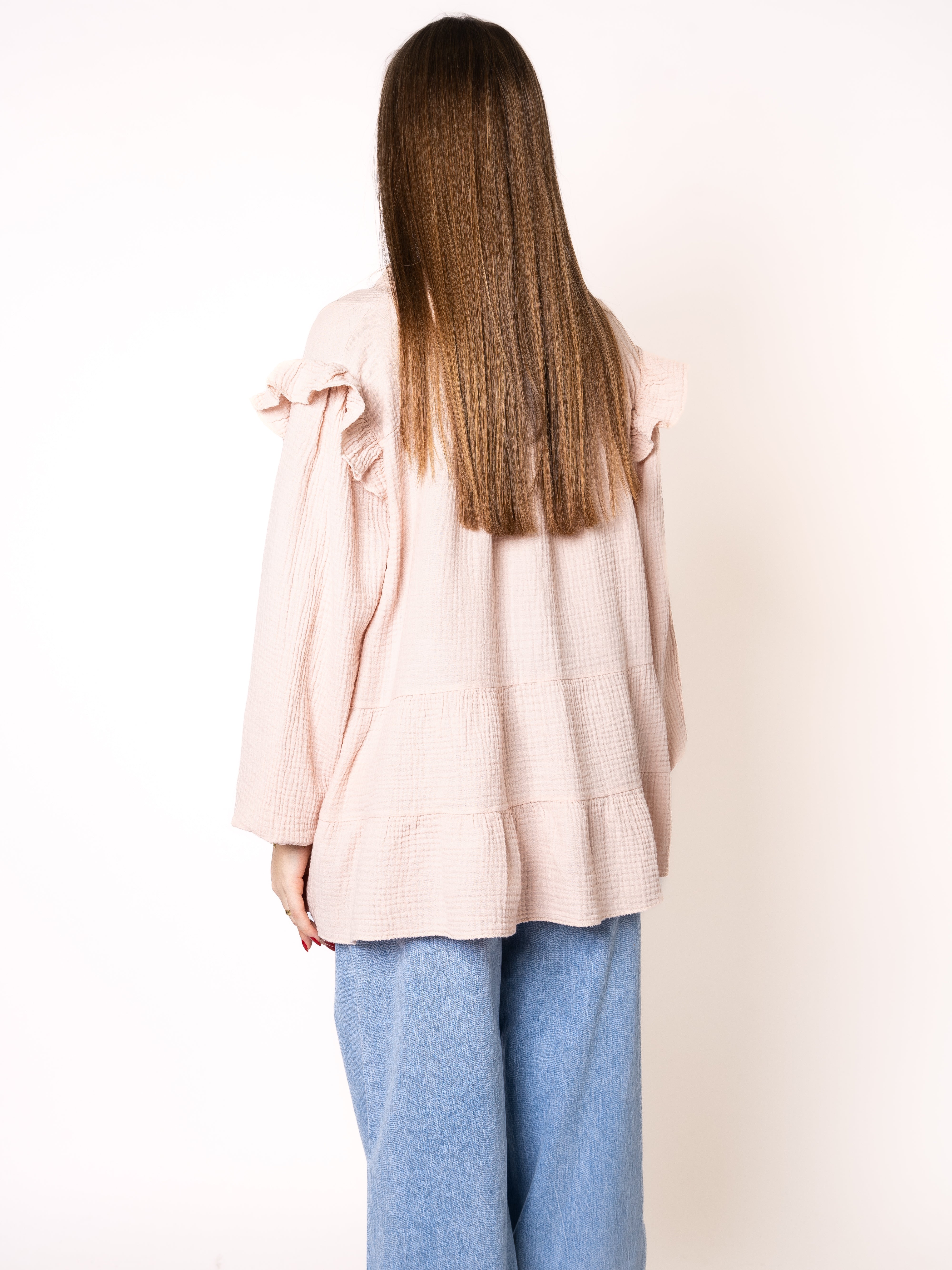 Musselinbluse Cecilia - Hellrosa