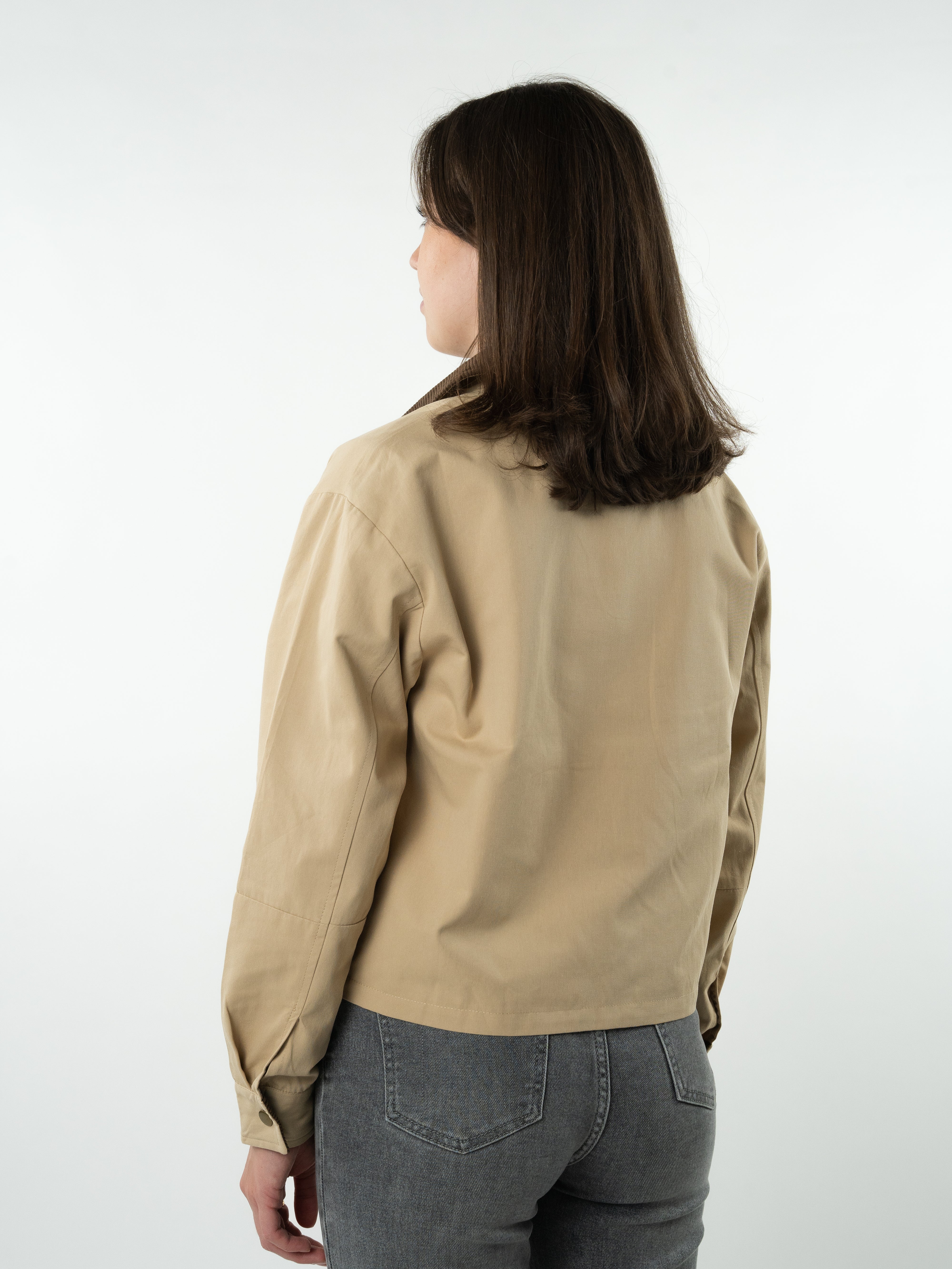 Canvas Cord Linen Jacket - Light Ocker