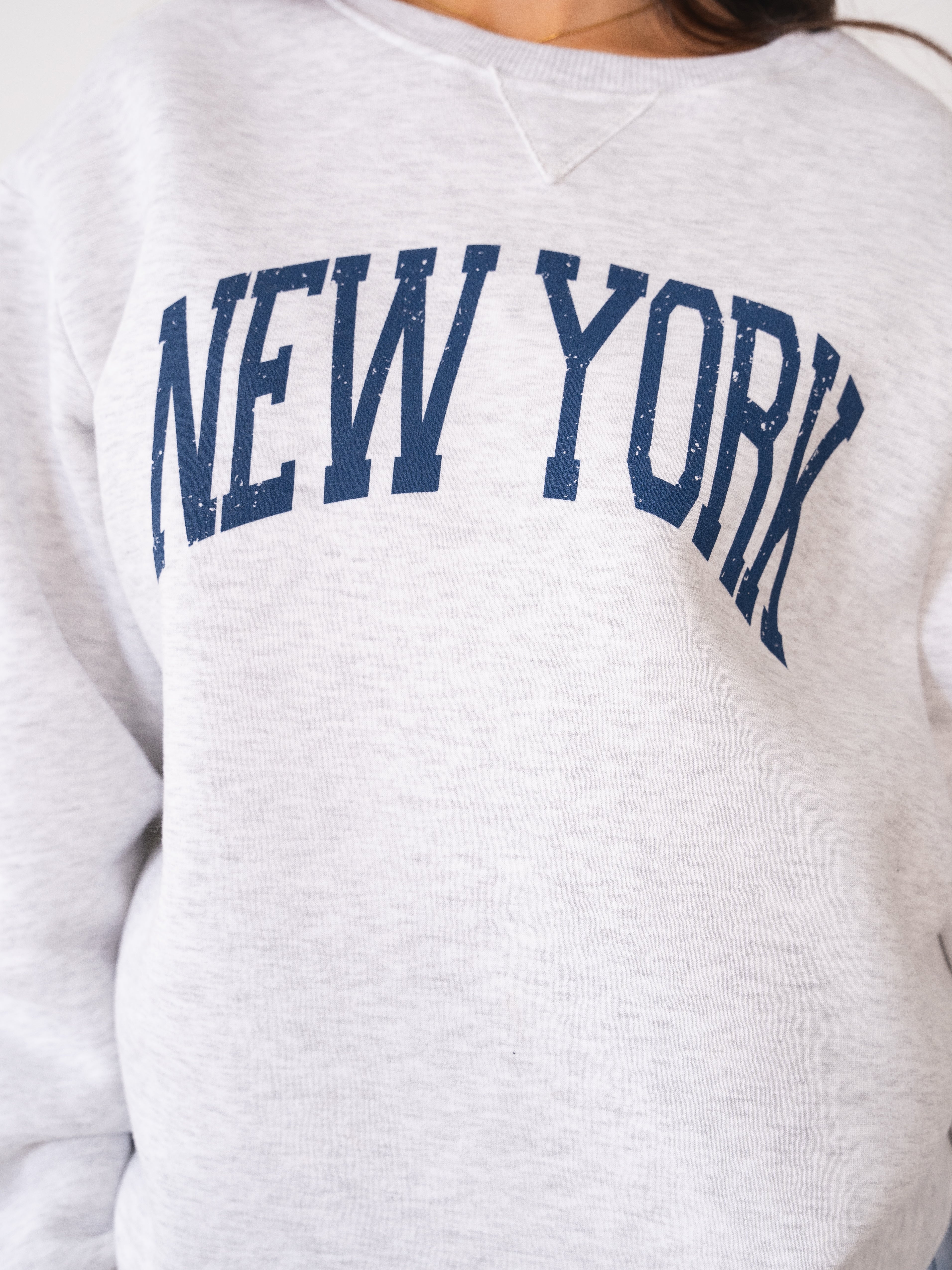 Basic Sweater New York - Hellgrau