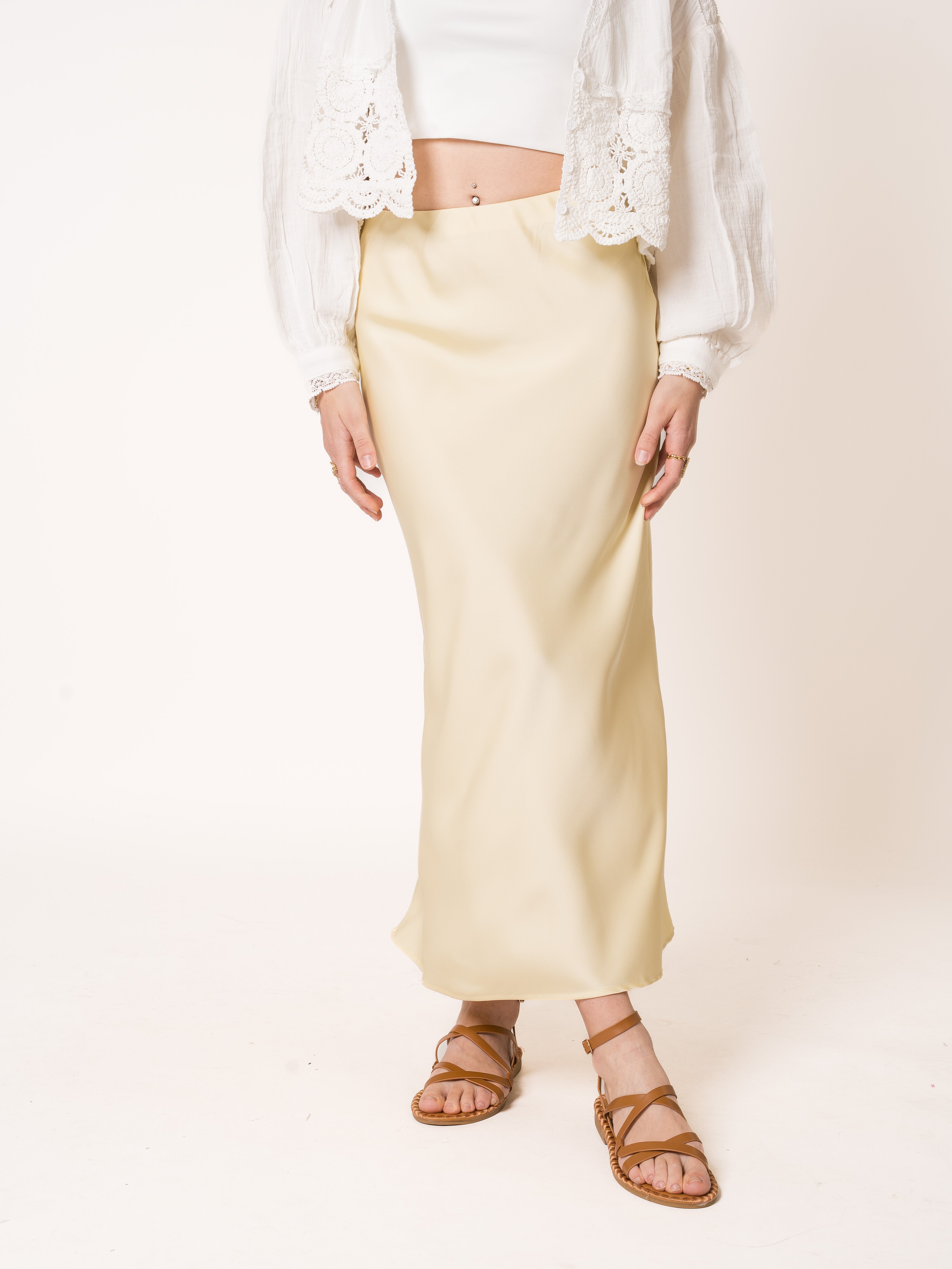 Sheer Luck Silky Midirock