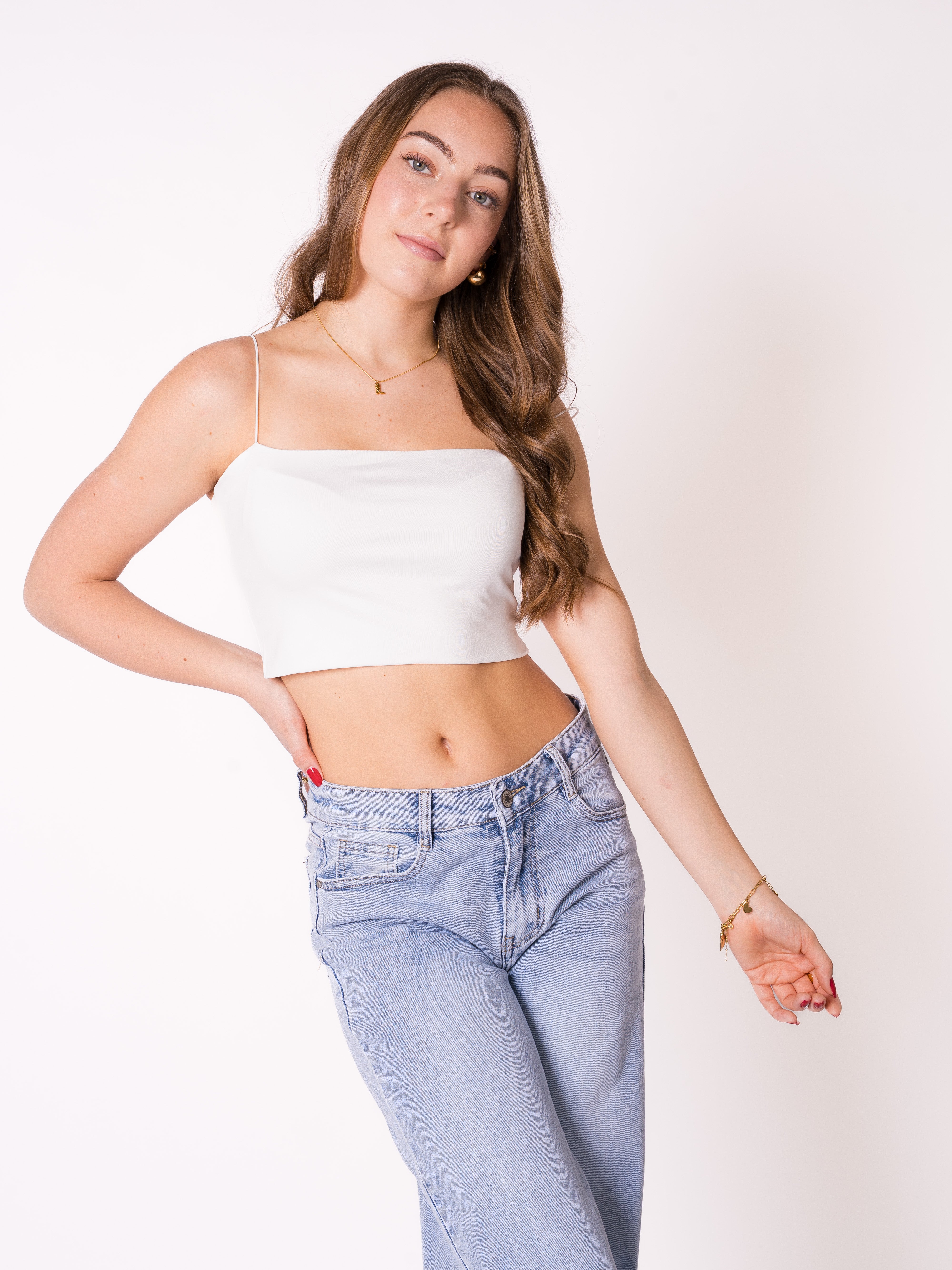 Seamless Crop Top - Weiß