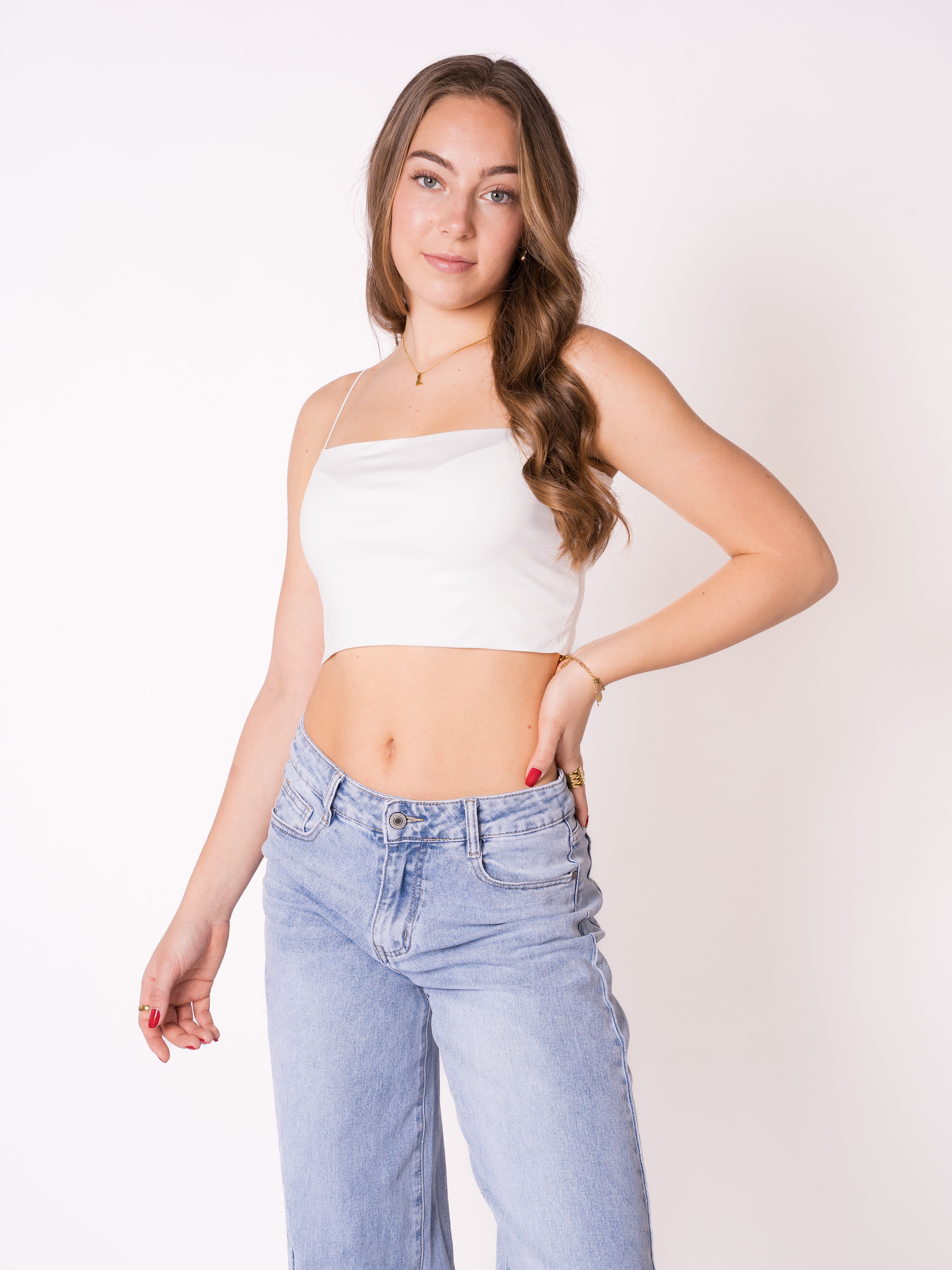 Seamless Crop Top - Weiß