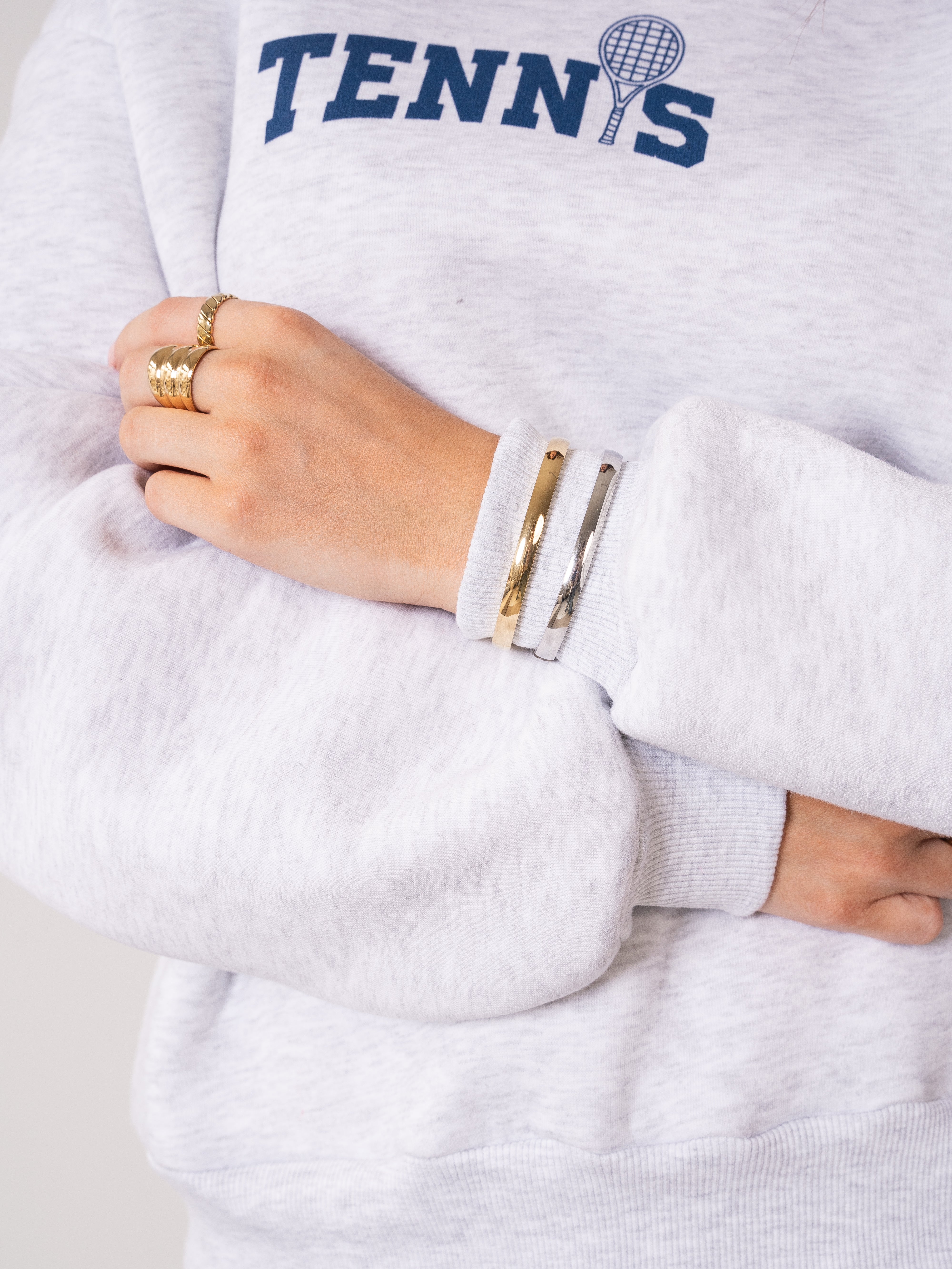 Basic Bangle Bracelet - Gold Silber