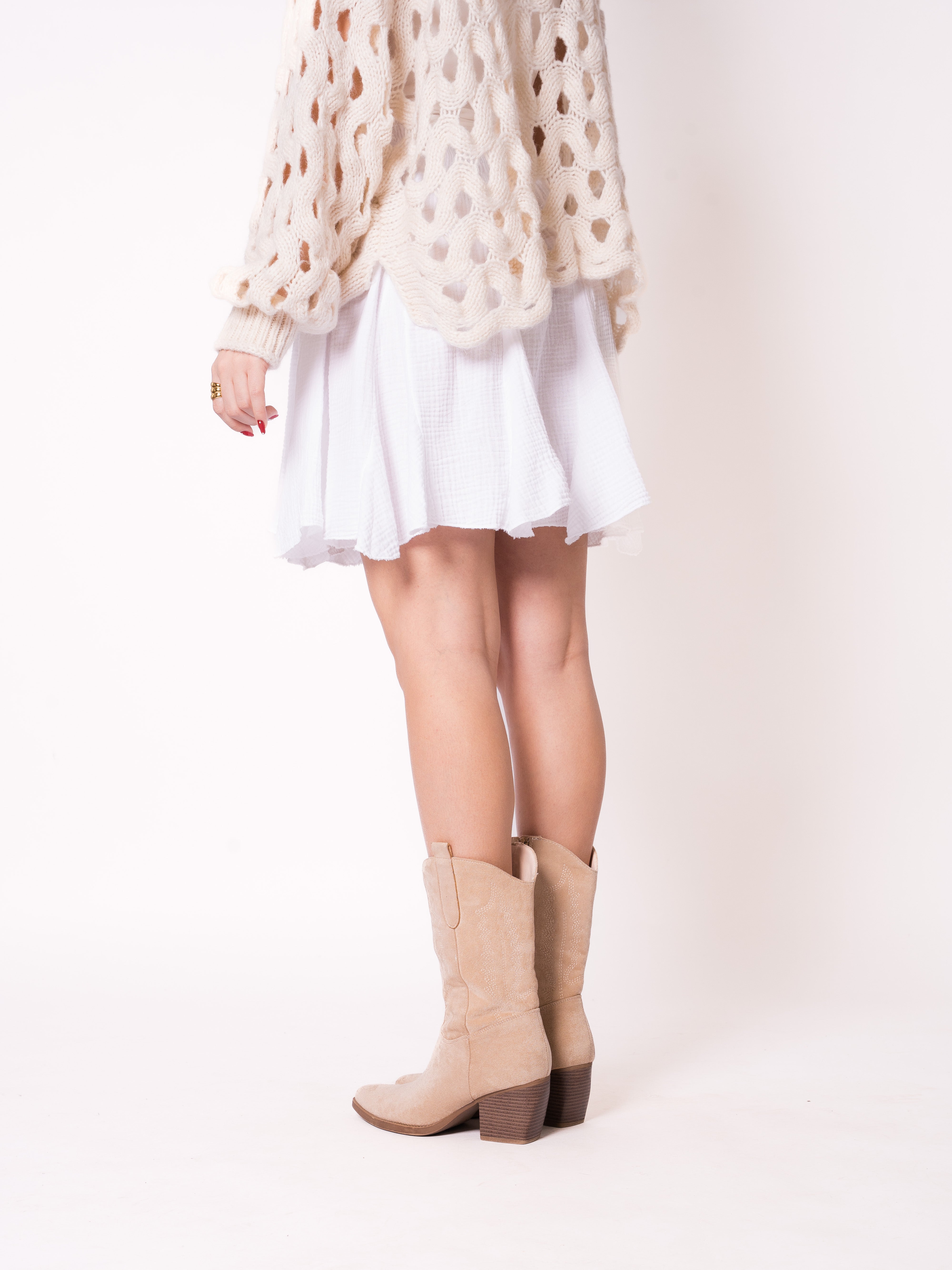 Cotton Miniskirt Alma - Weiß