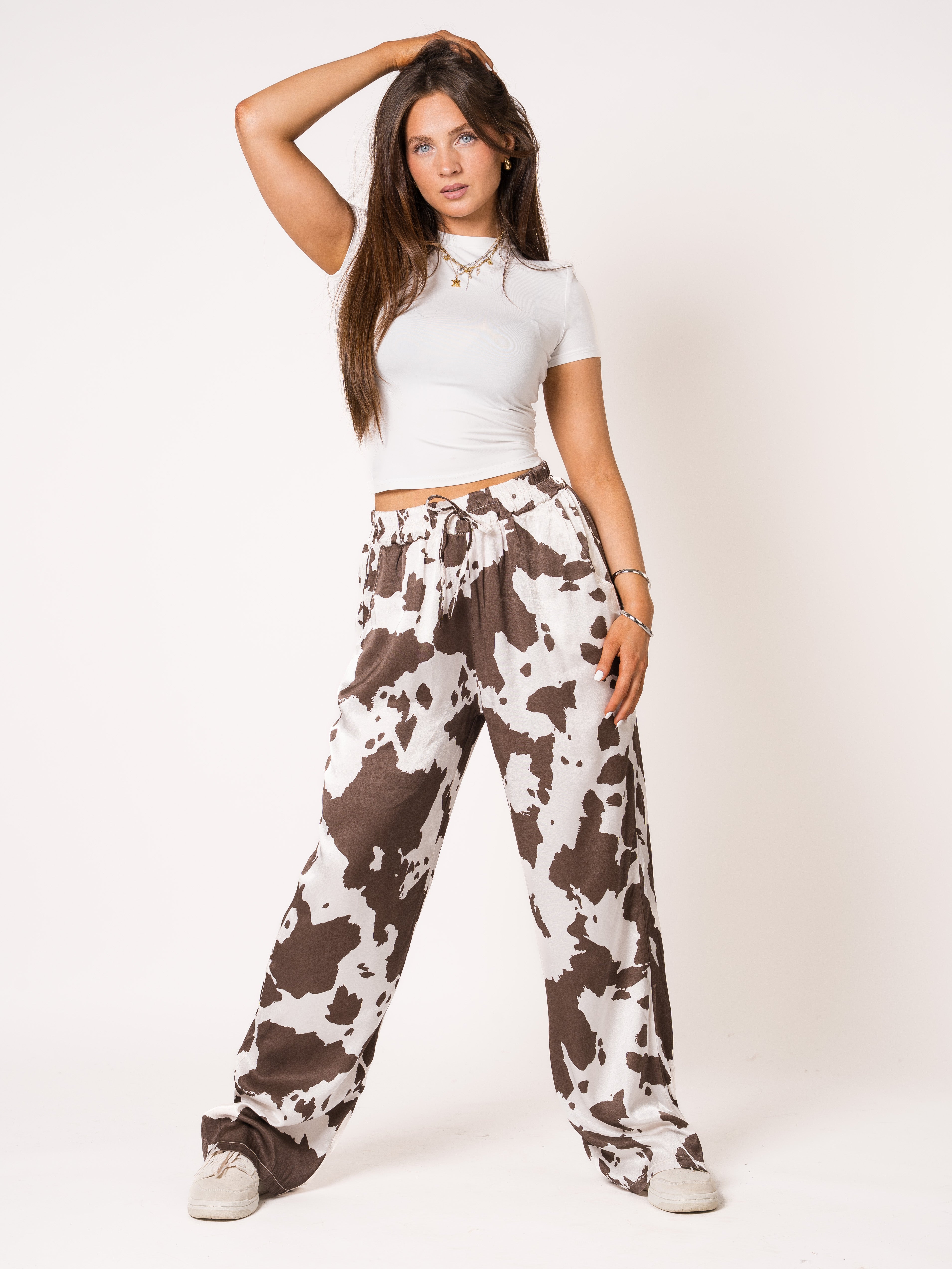 Cow Silky Wide Leg Hose