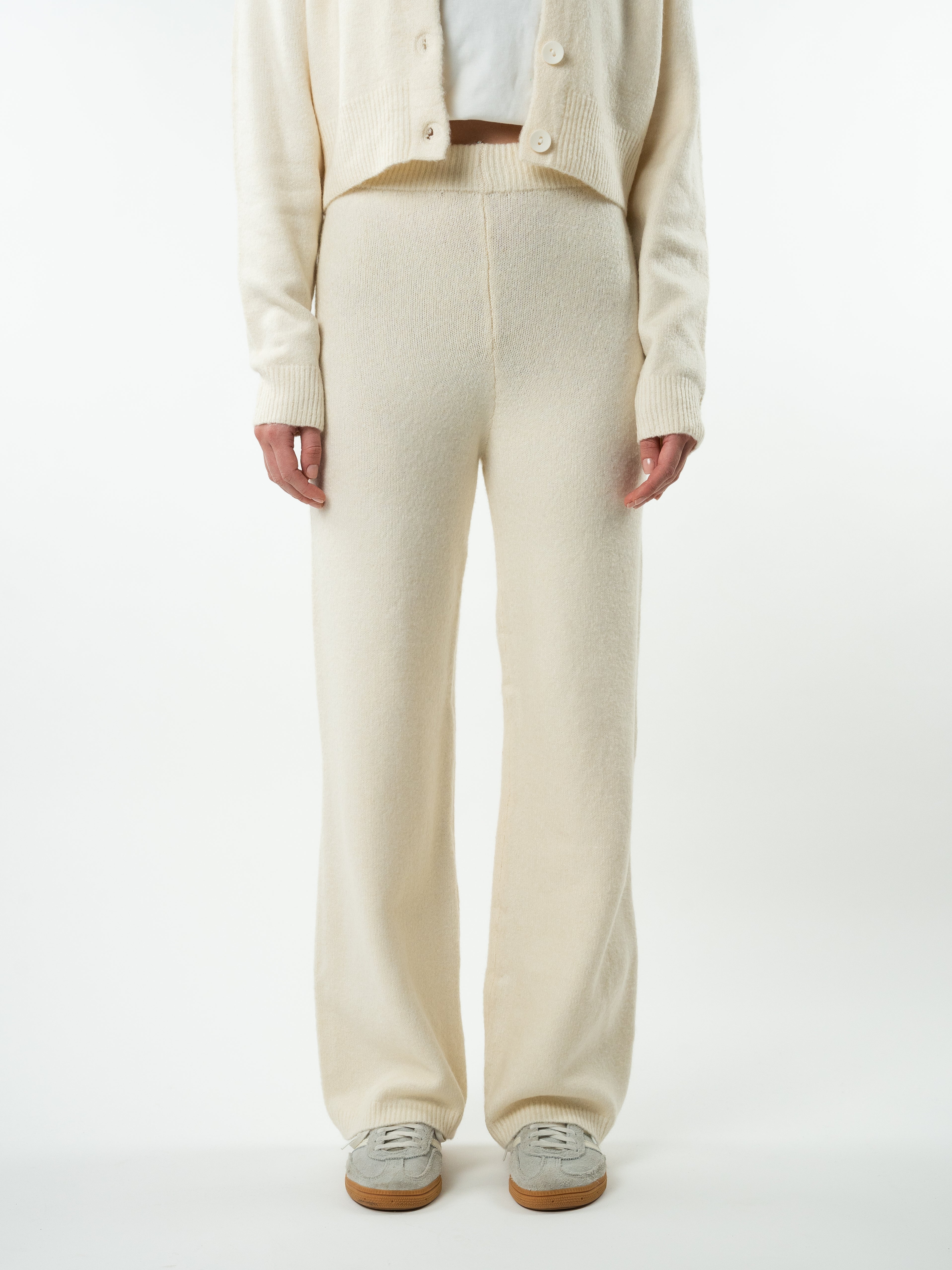 Get Comfy Knit Pants - Creme
