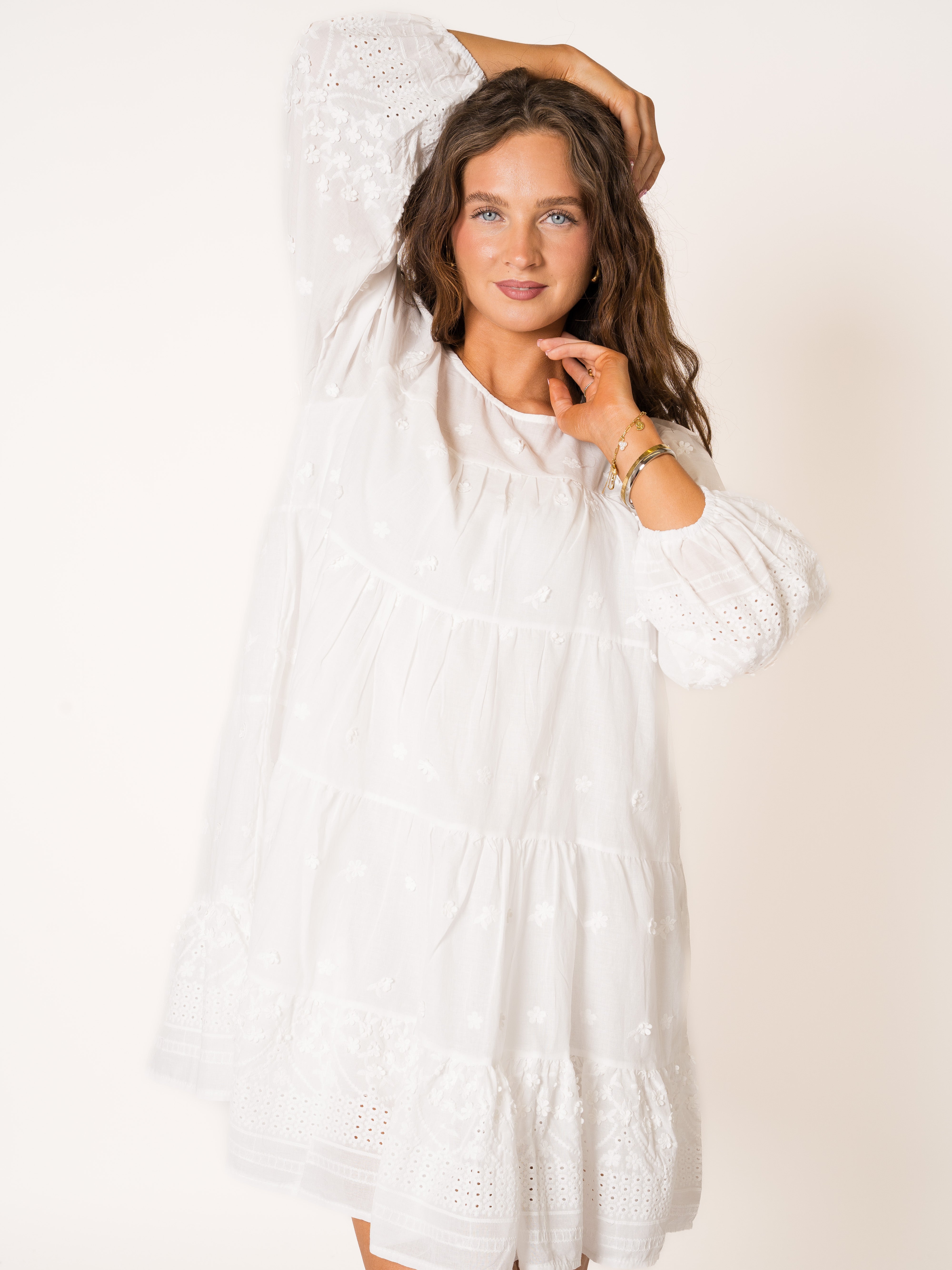 Flower Stitch Boho Hängerkleid