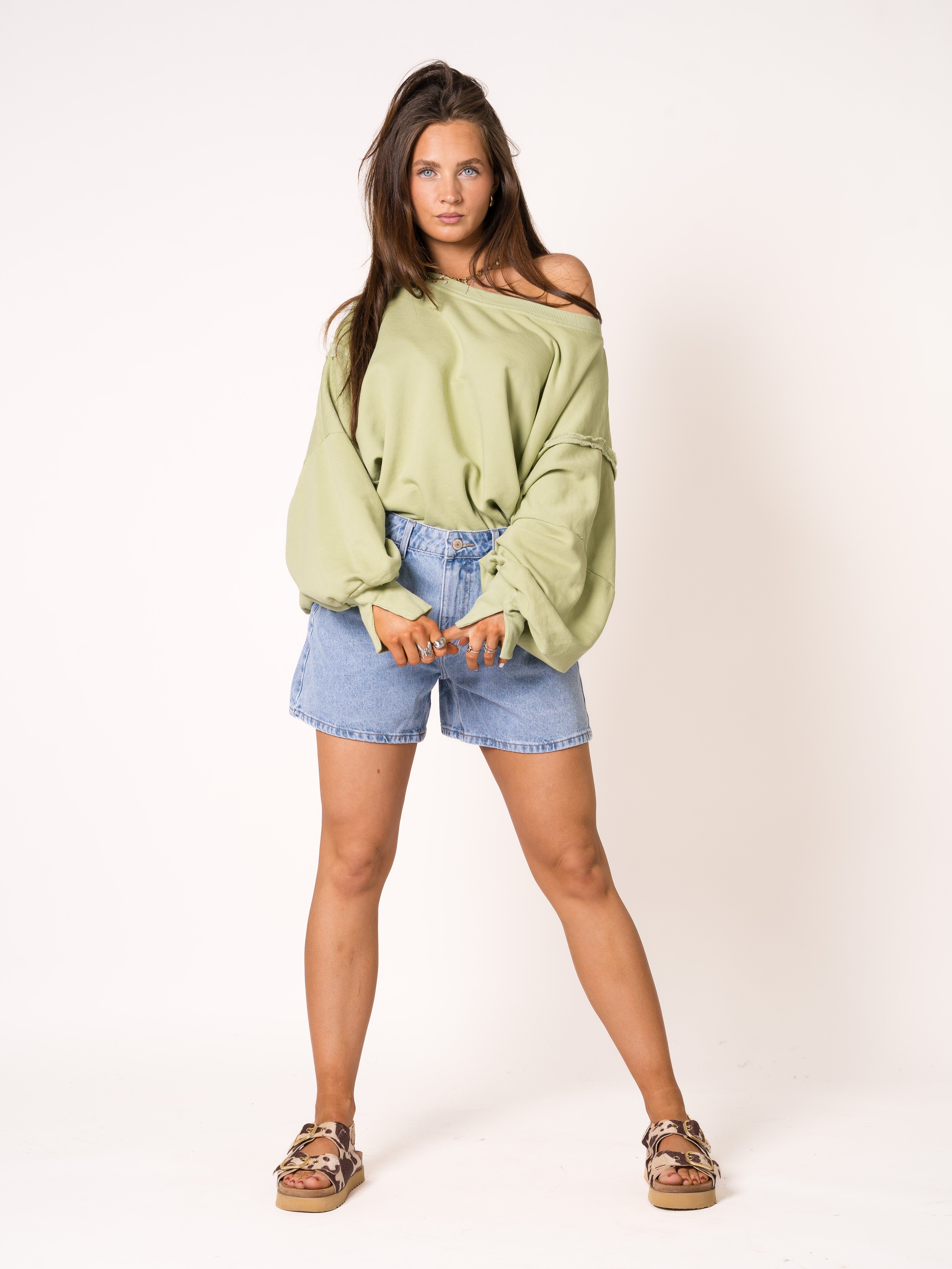 High Waist Denim Shorts