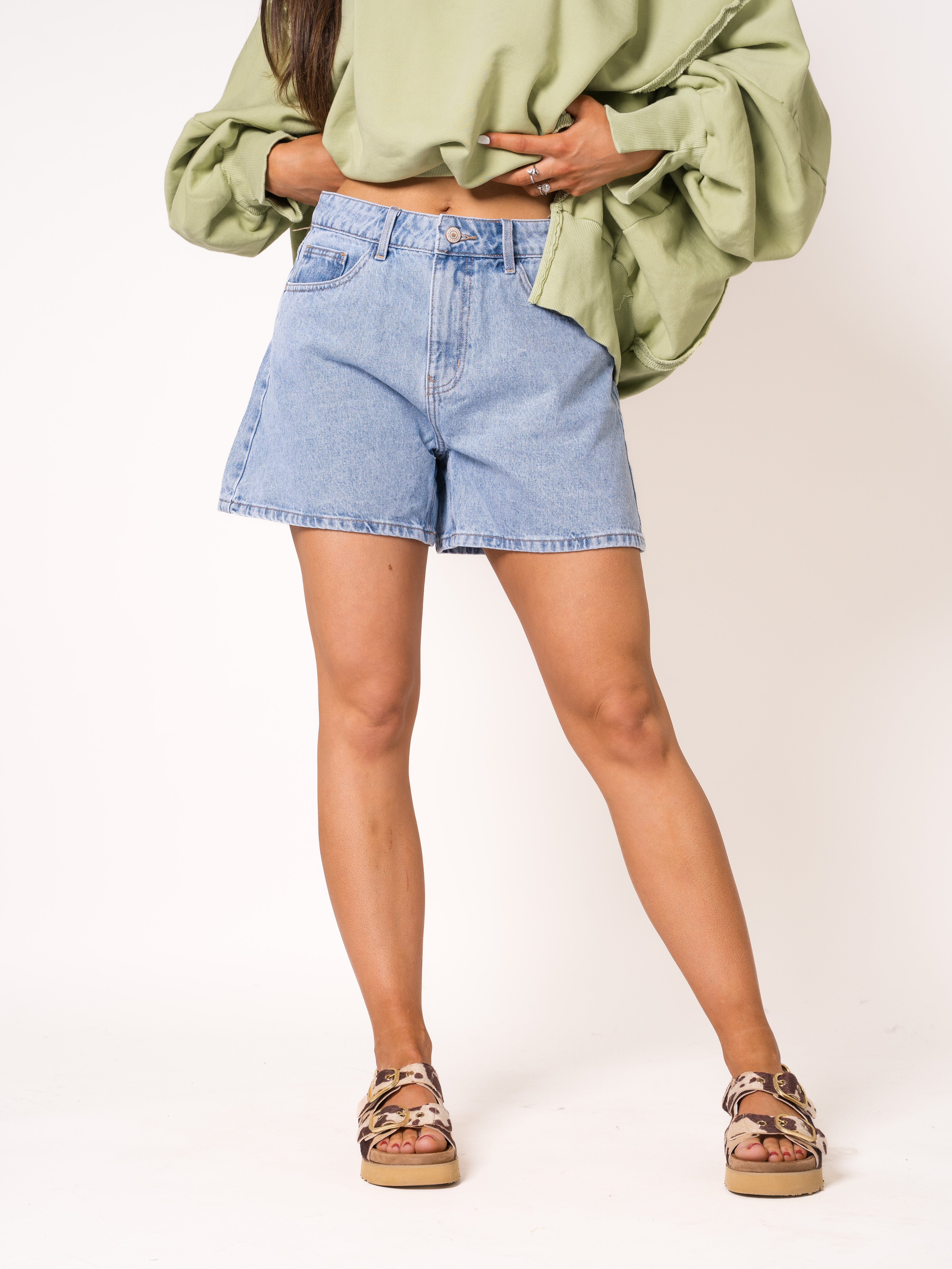 High Waist Denim Shorts