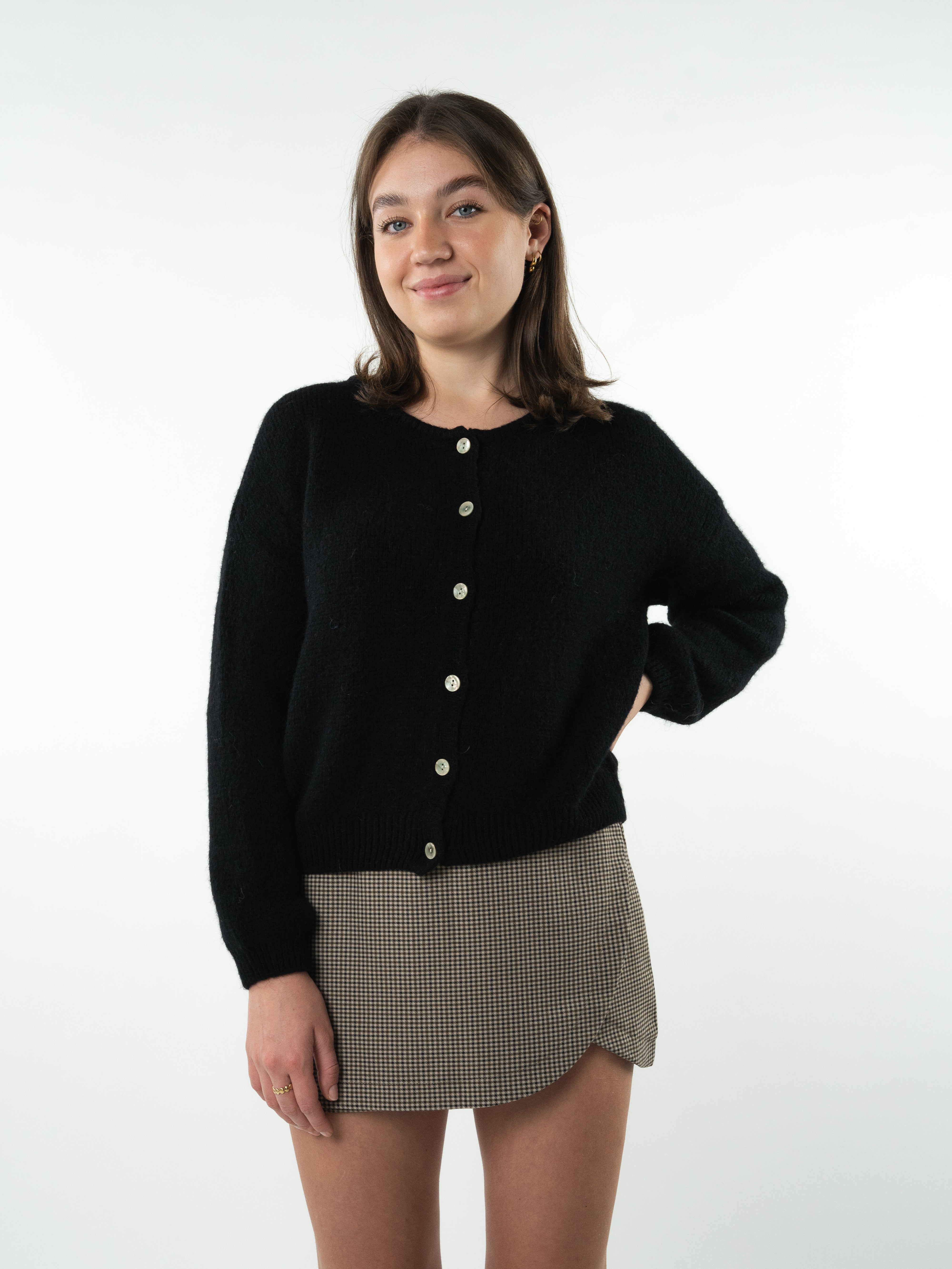 Mini Skort Blair - Beige mit Braun