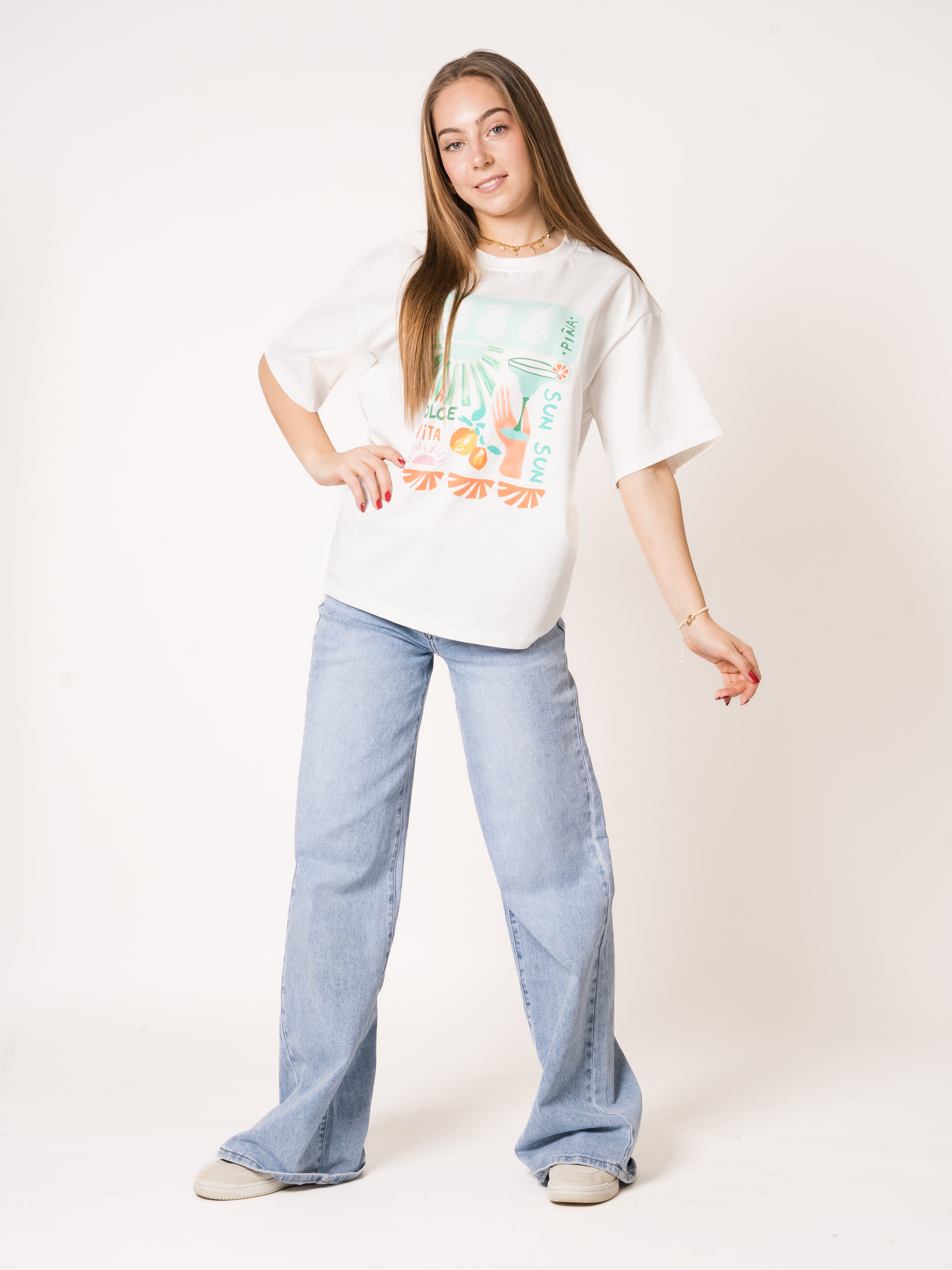 Oversize T-Shirt Summer Print