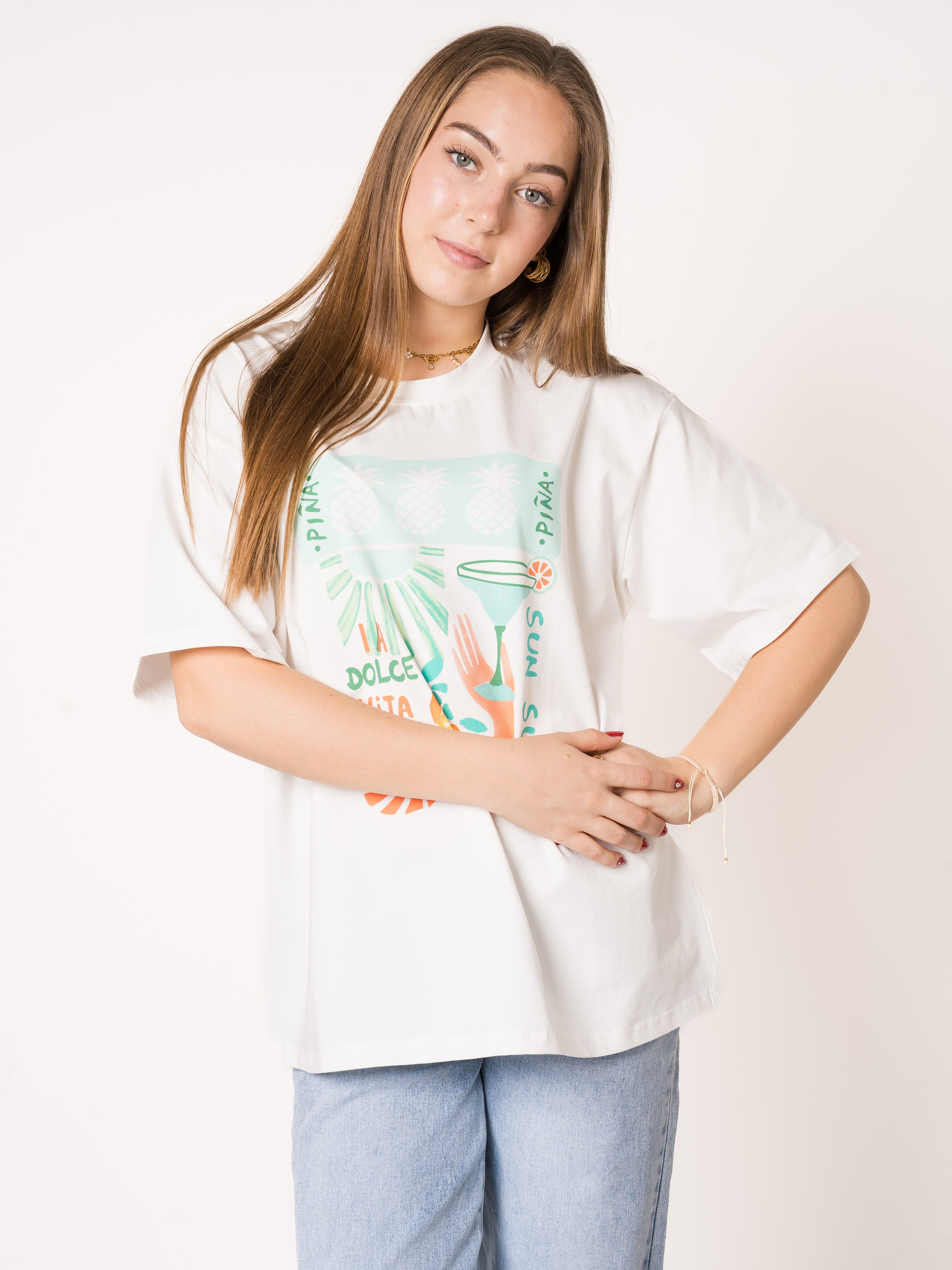 Oversize T-Shirt Summer Print