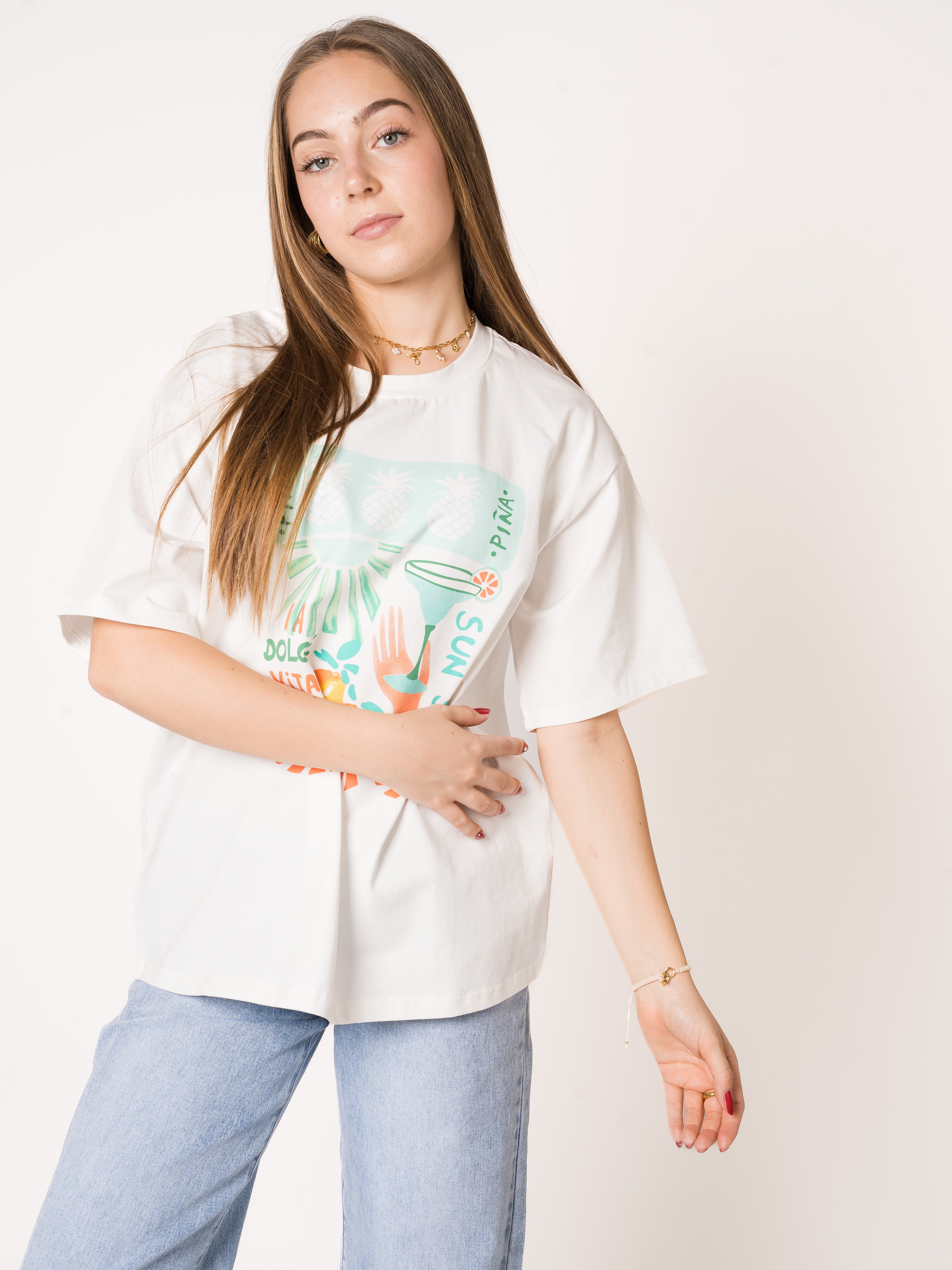 Oversize T-Shirt Summer Print