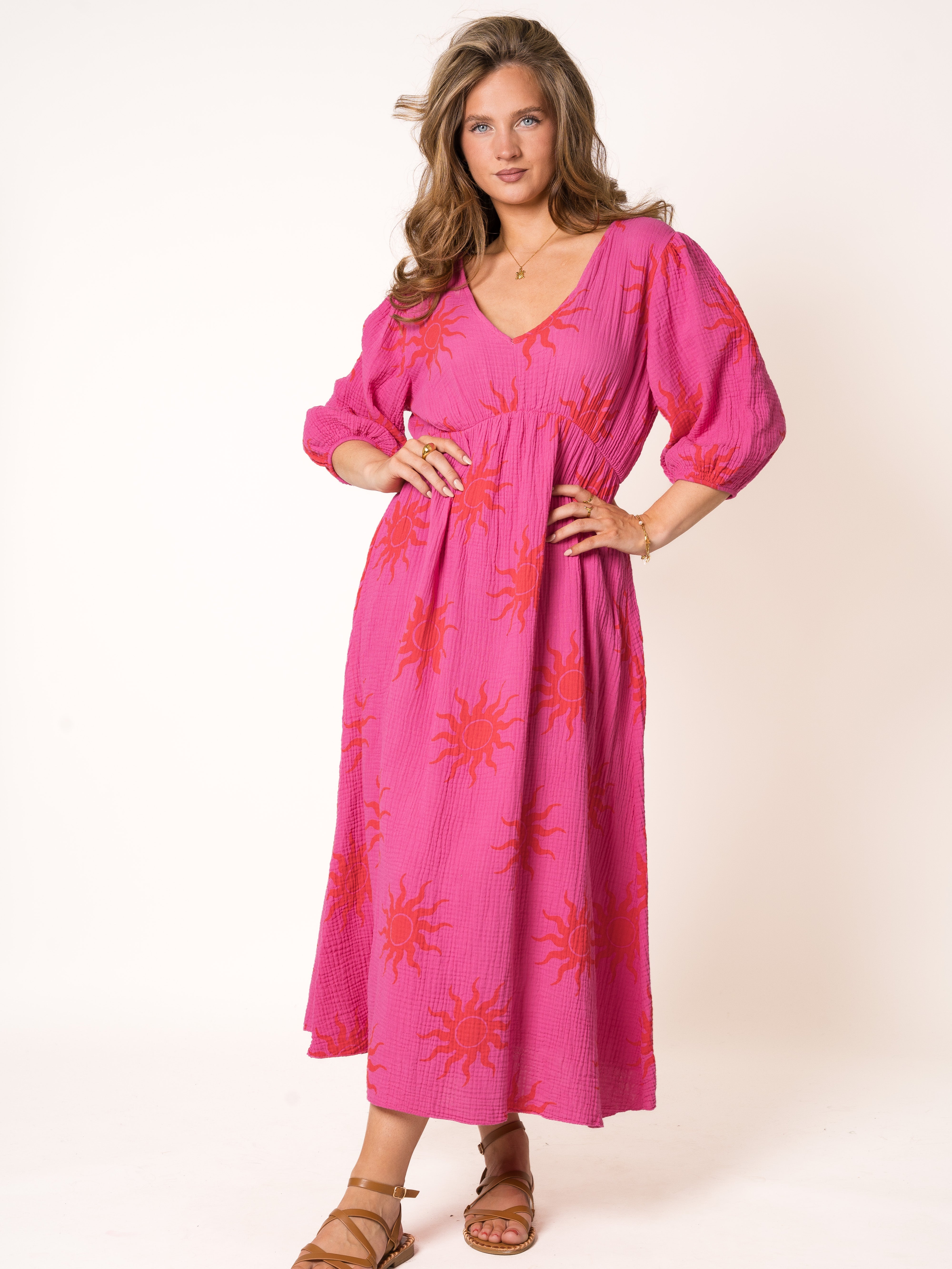 Sunny Musselin Midikleid Sienna