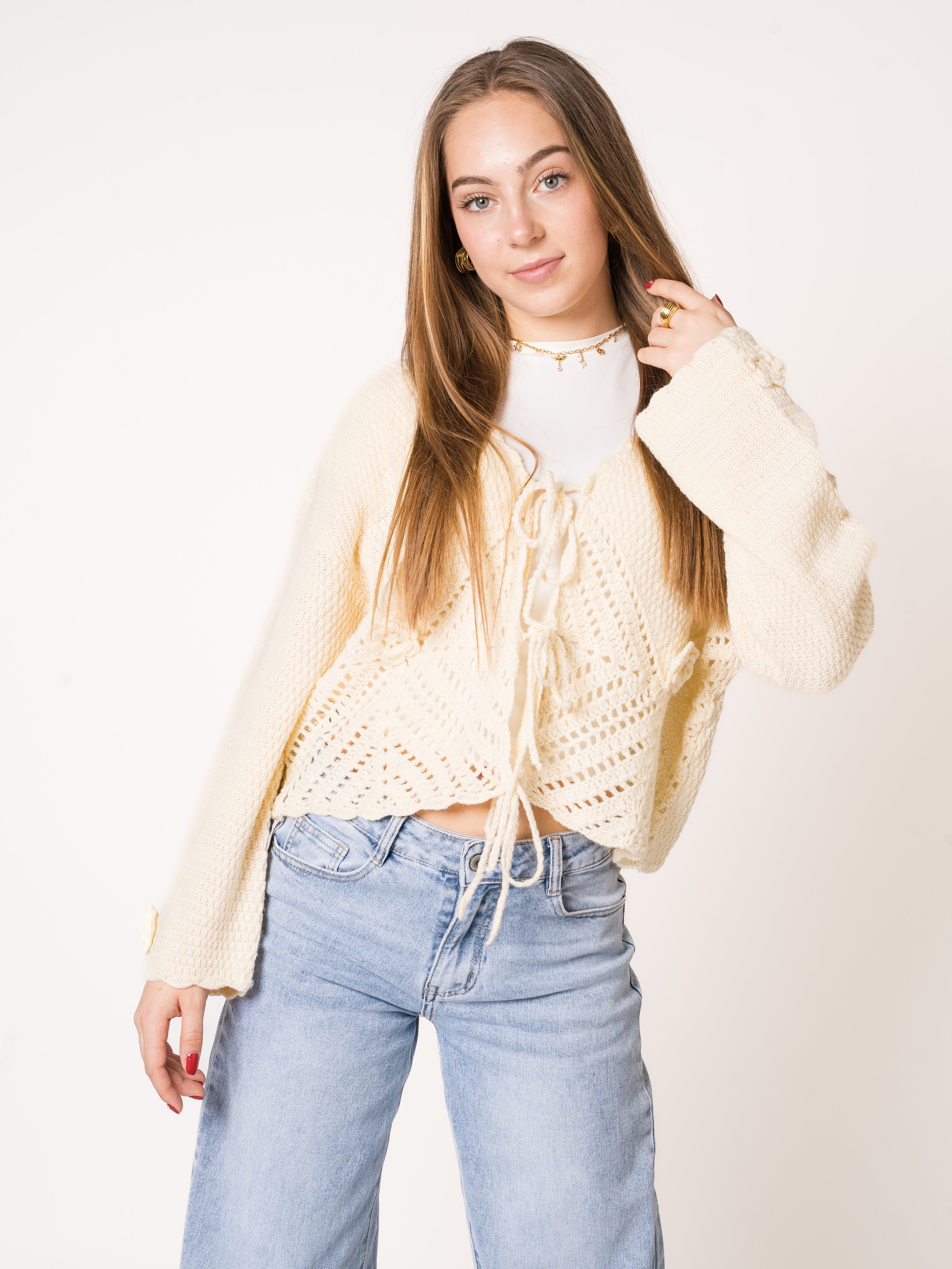 Summer Bloom Häkelcardigan