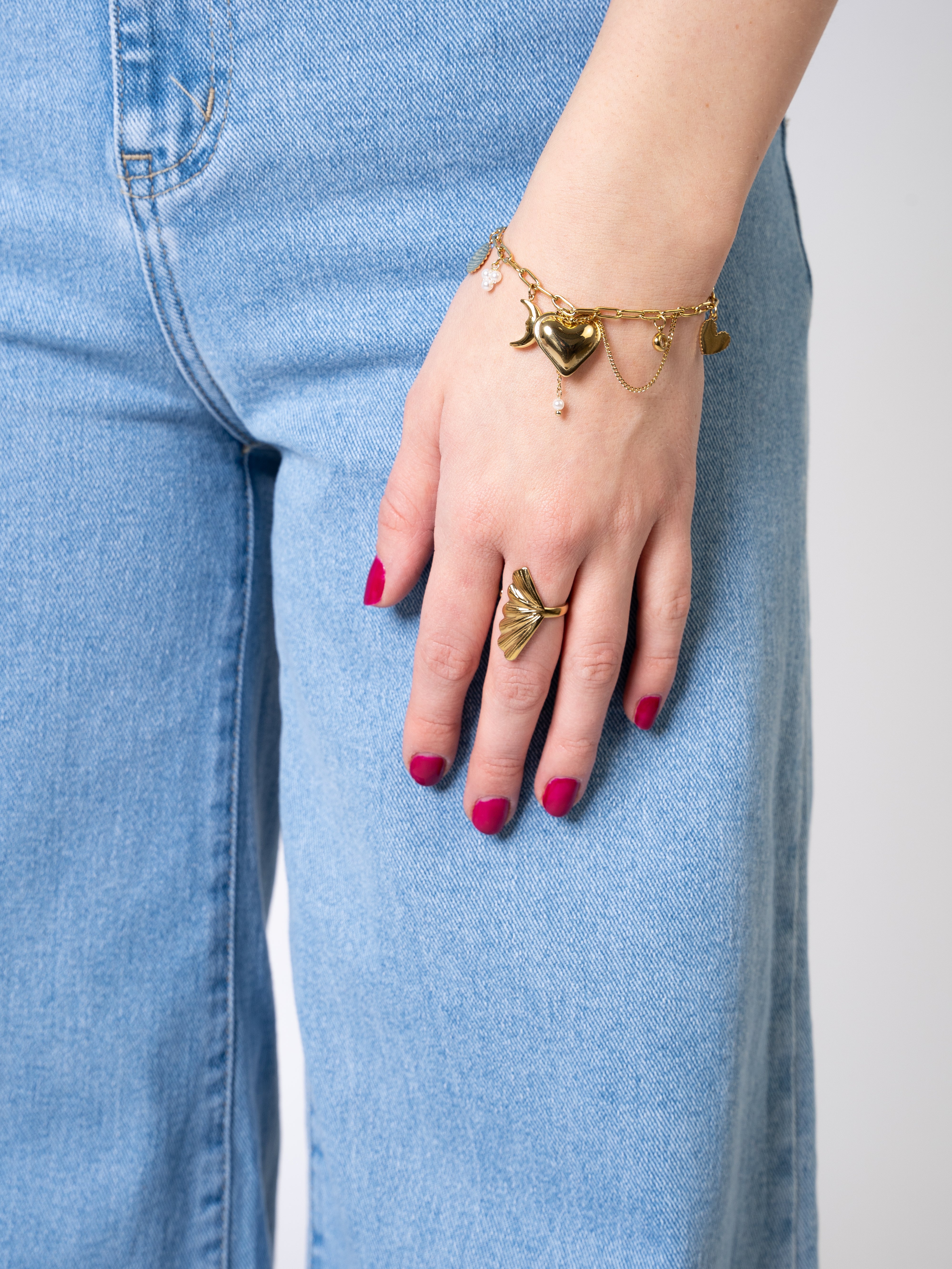 Charms Armband Tara  – Gold Silber