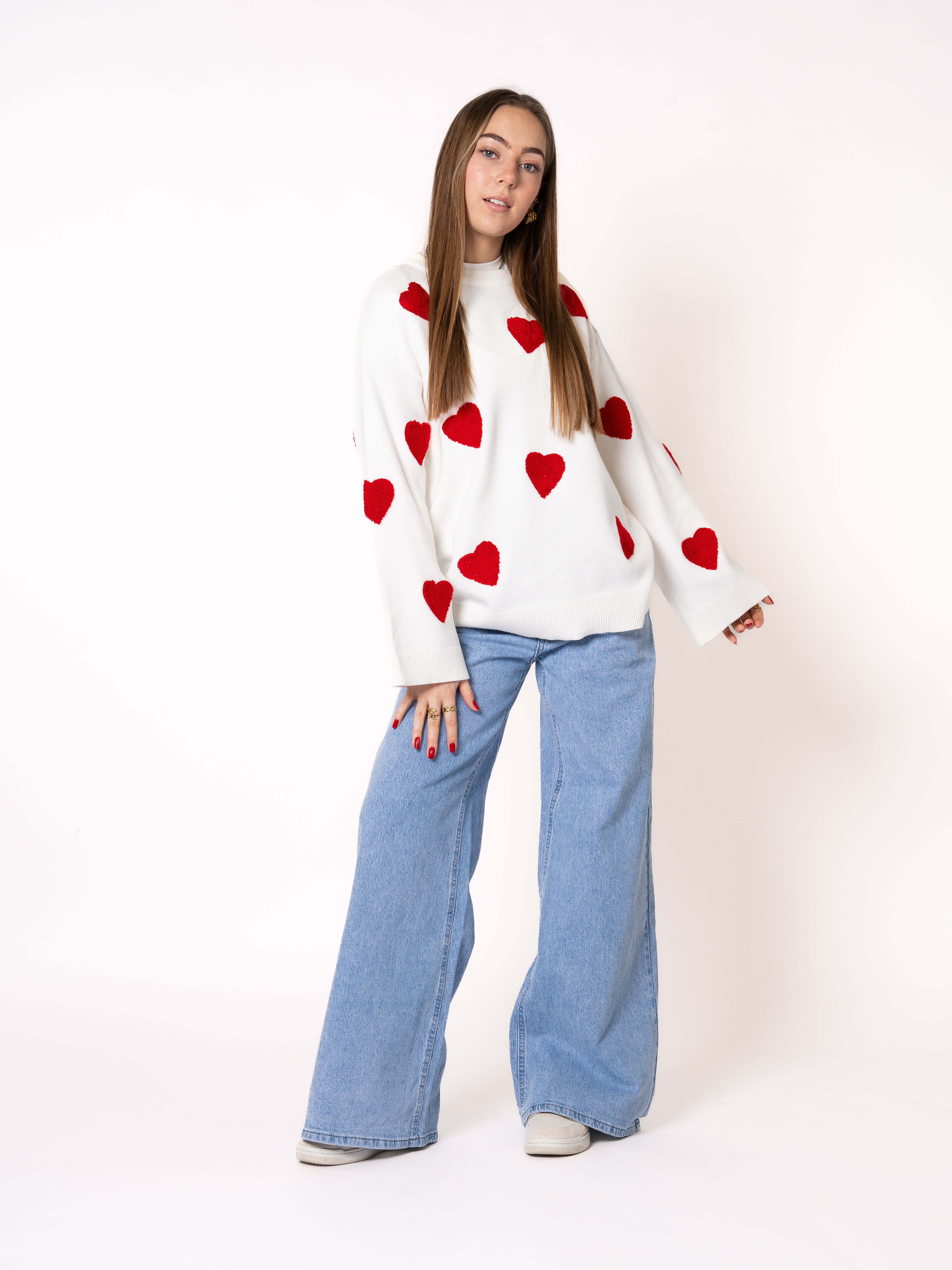 Love Shake Feinstrick Sweatshirt - Weiß