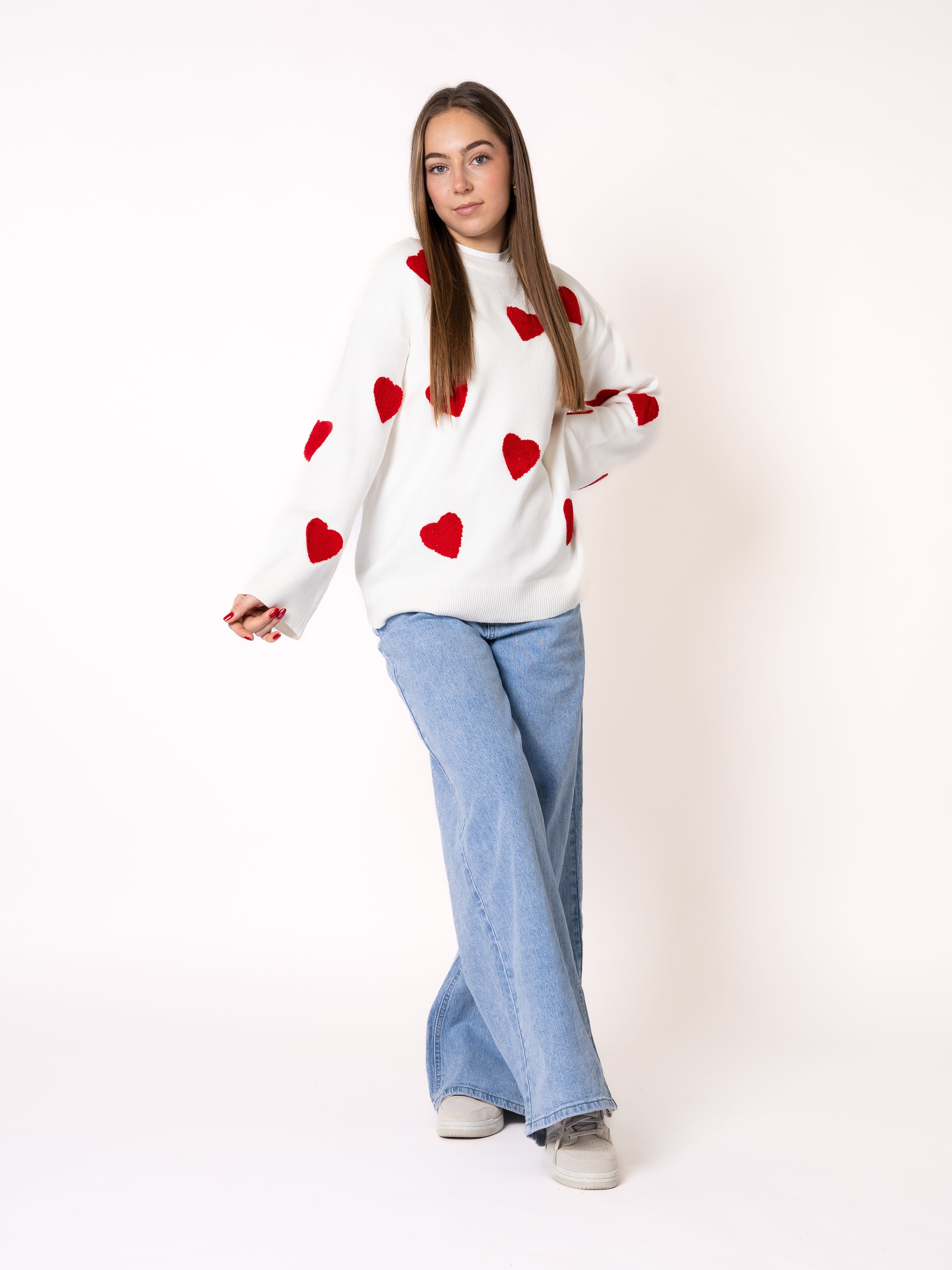 Love Shake Feinstrick Sweatshirt - Weiß