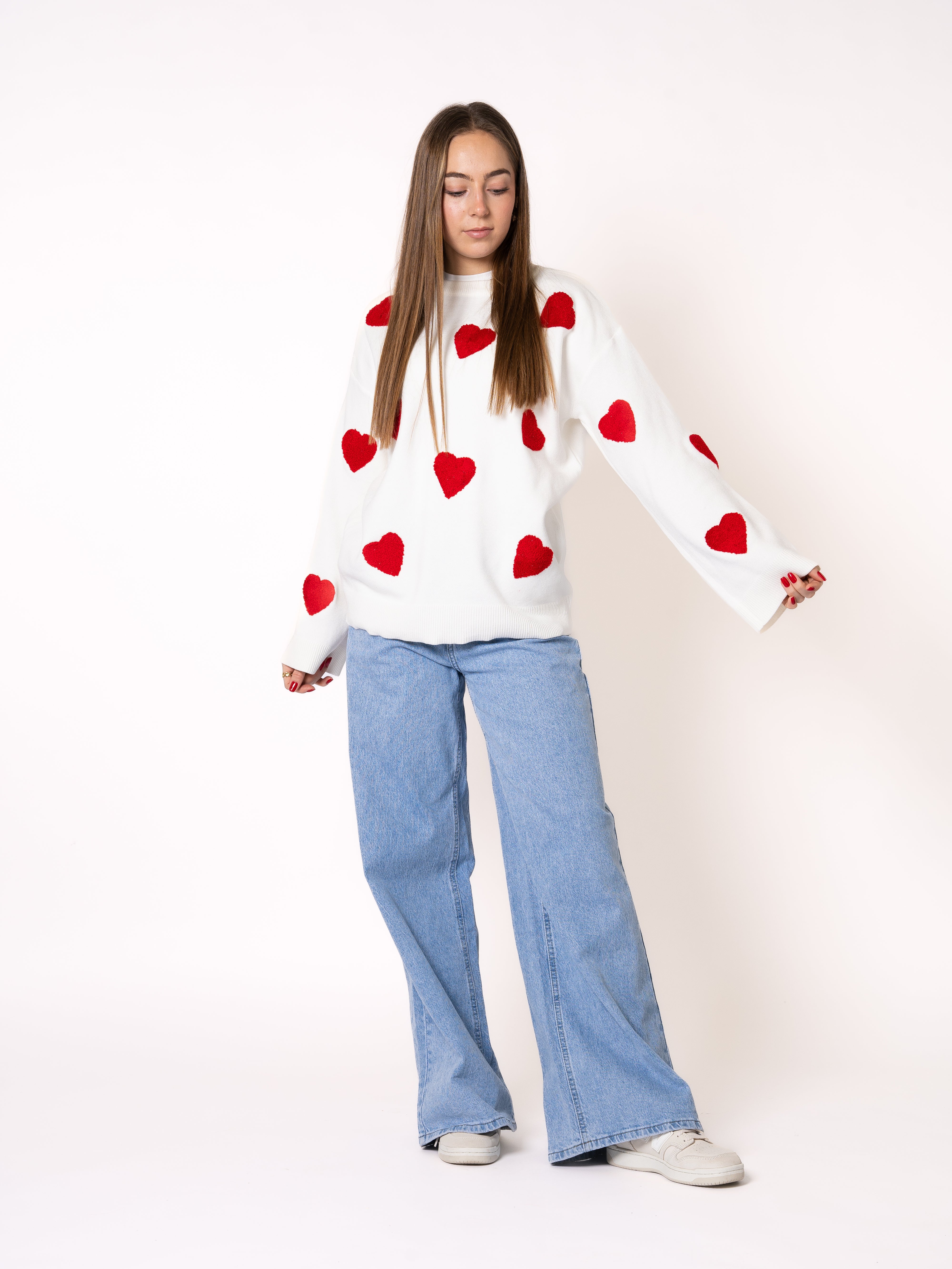 Love Shake Feinstrick Sweatshirt - Weiß