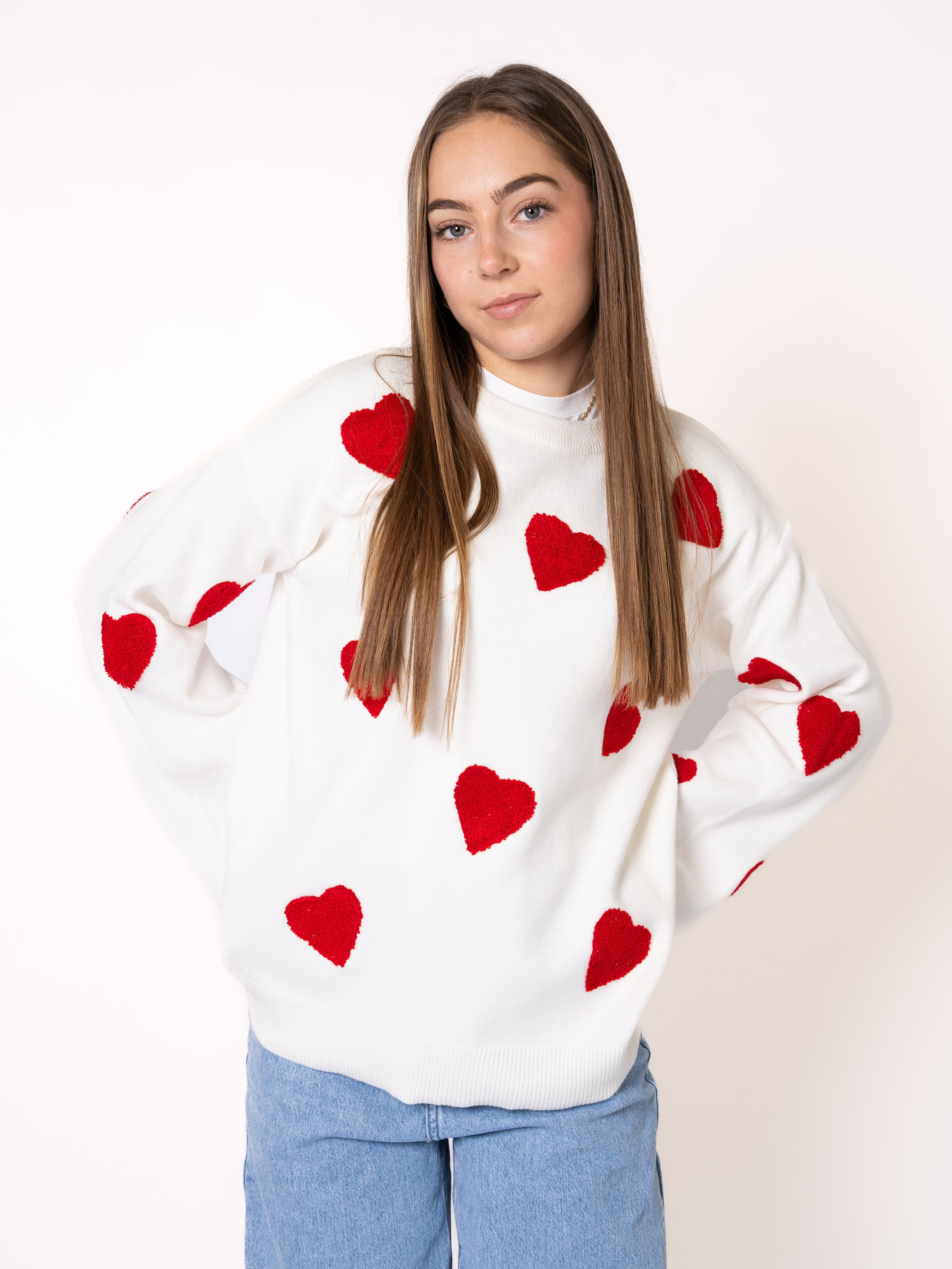 Love Shake Feinstrick Sweatshirt - Weiß
