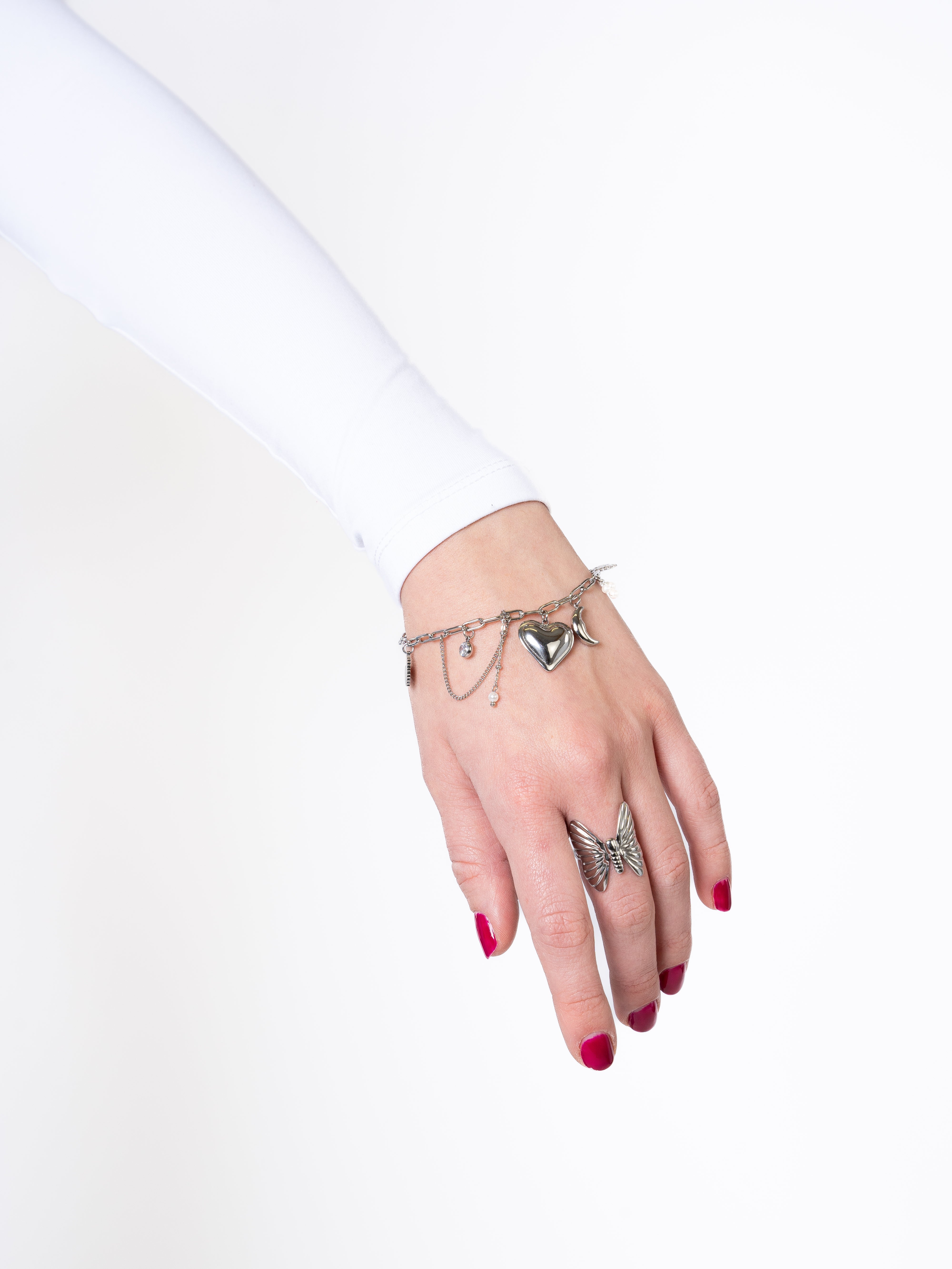 Charms Armband Tara  – Gold Silber