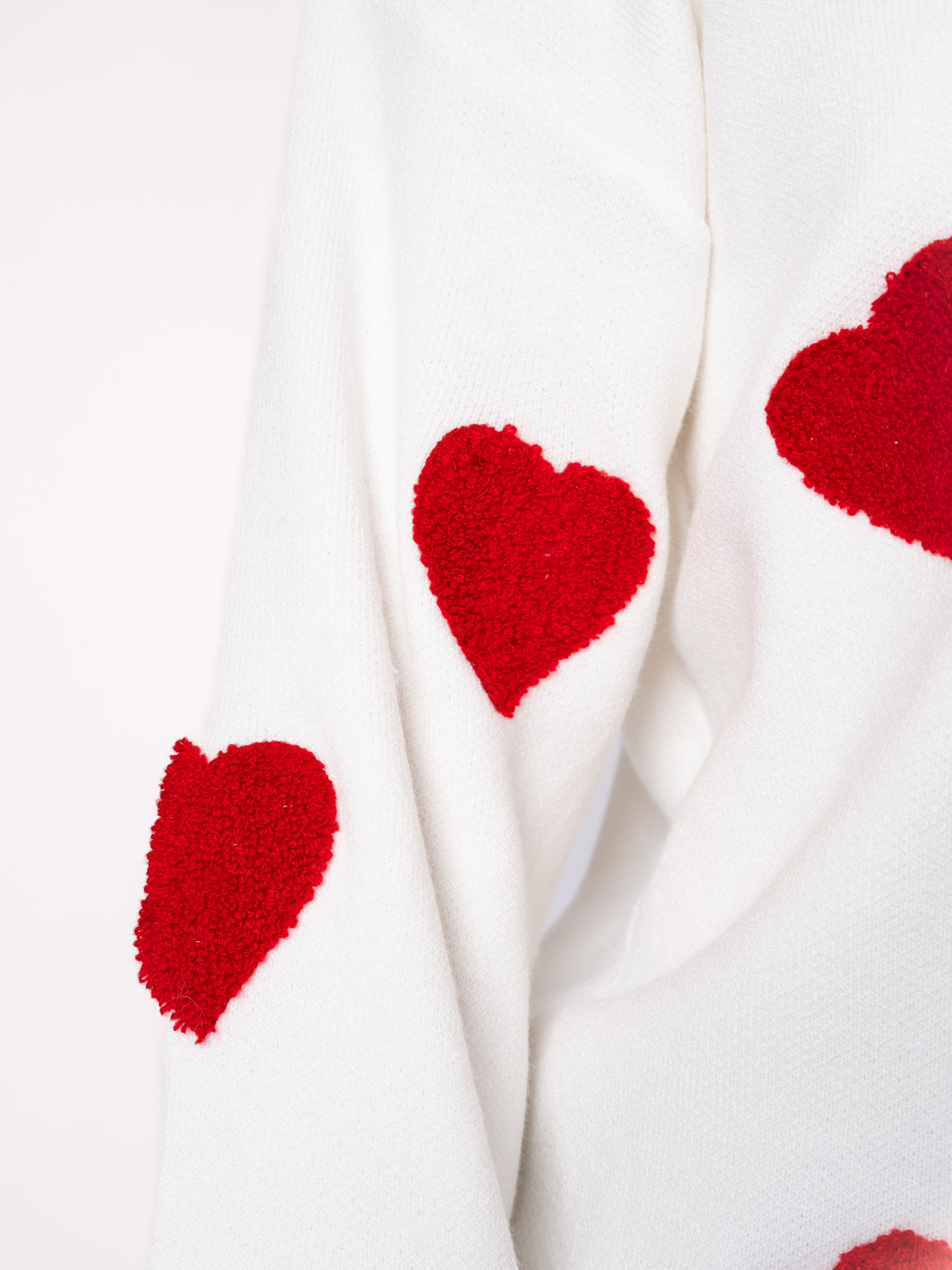 Love Shake Feinstrick Sweatshirt - Weiß