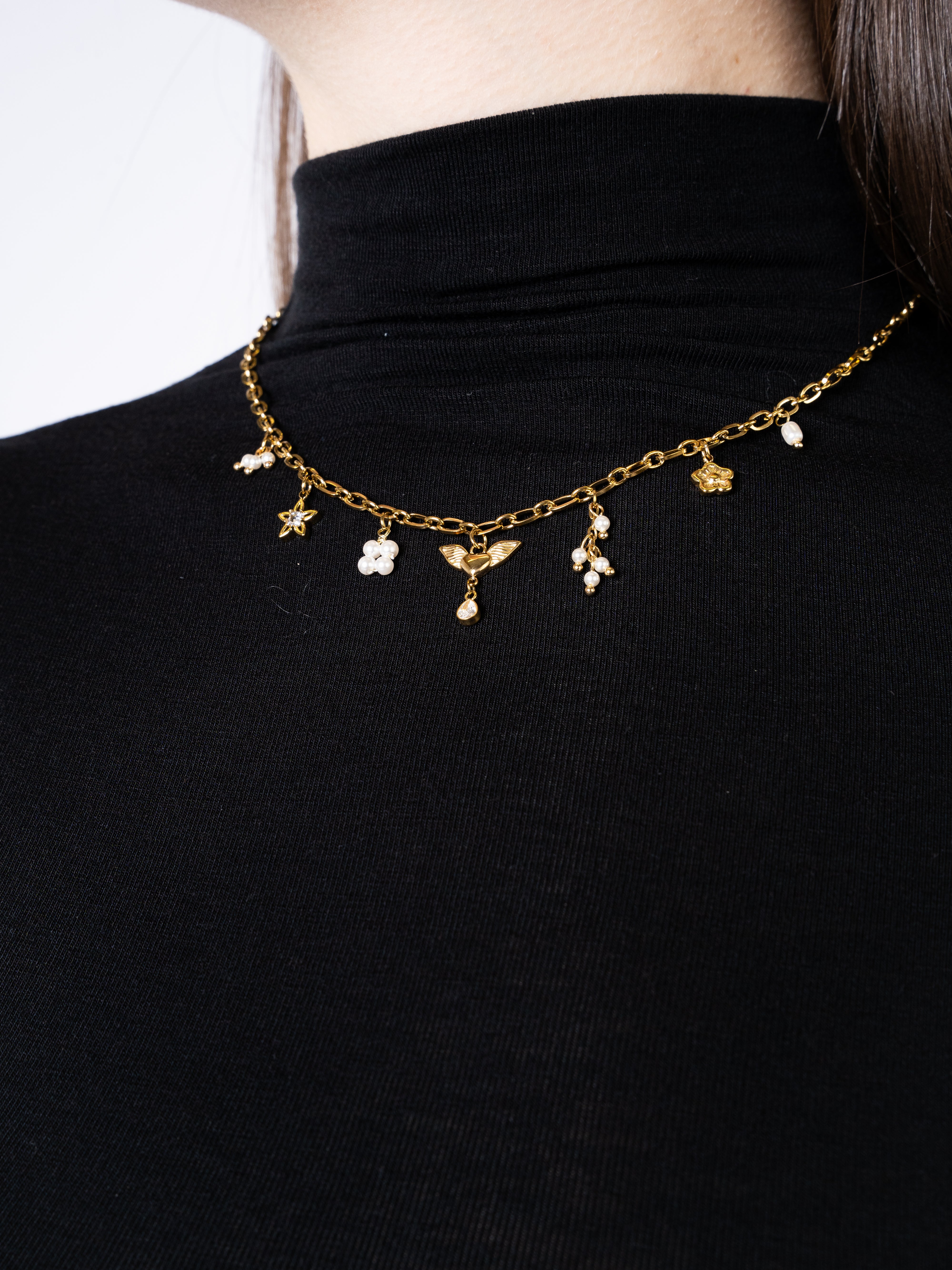 Charms Necklace - Gold Silber