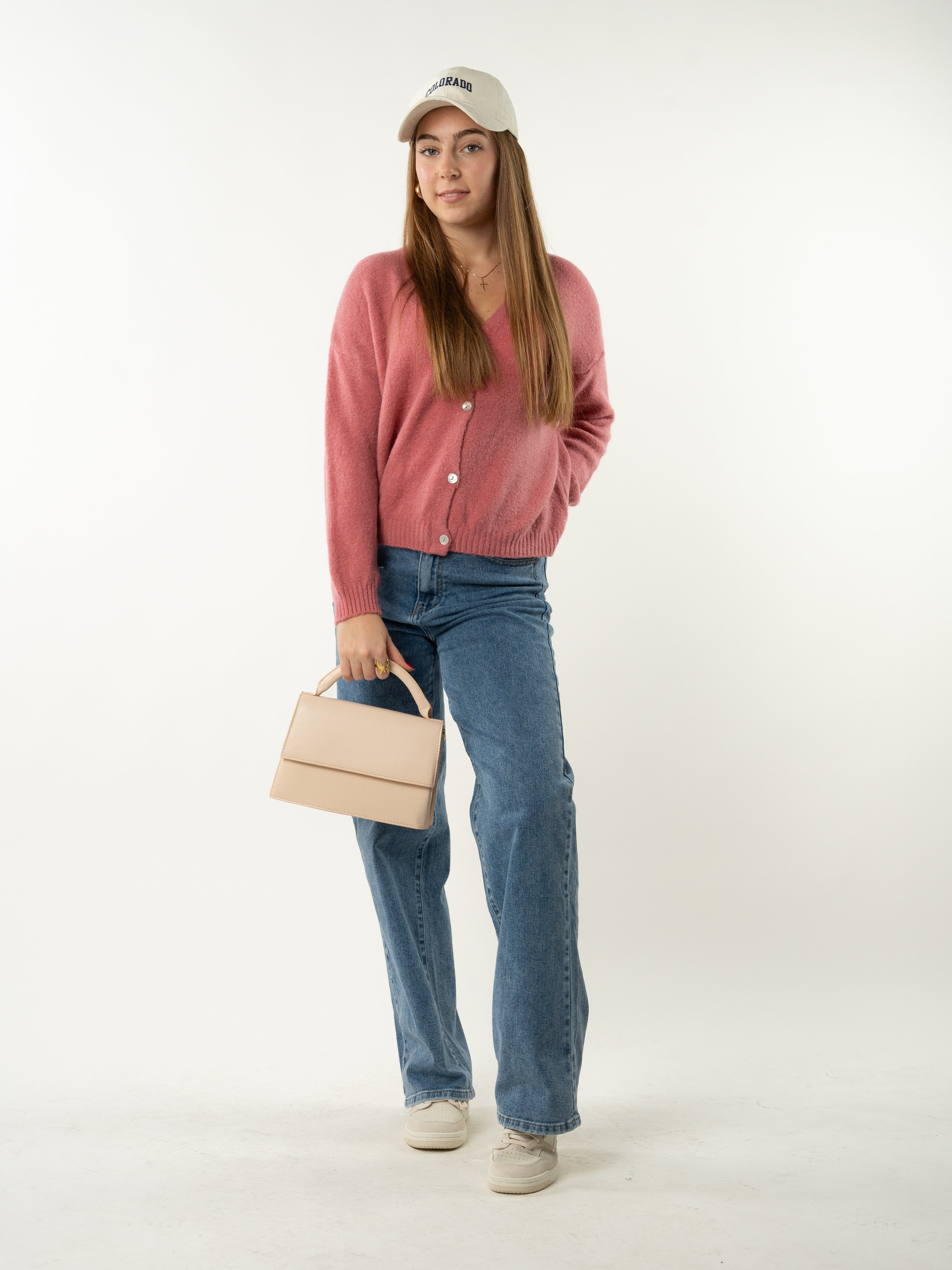 Strickjacke Sophie - Altrosa