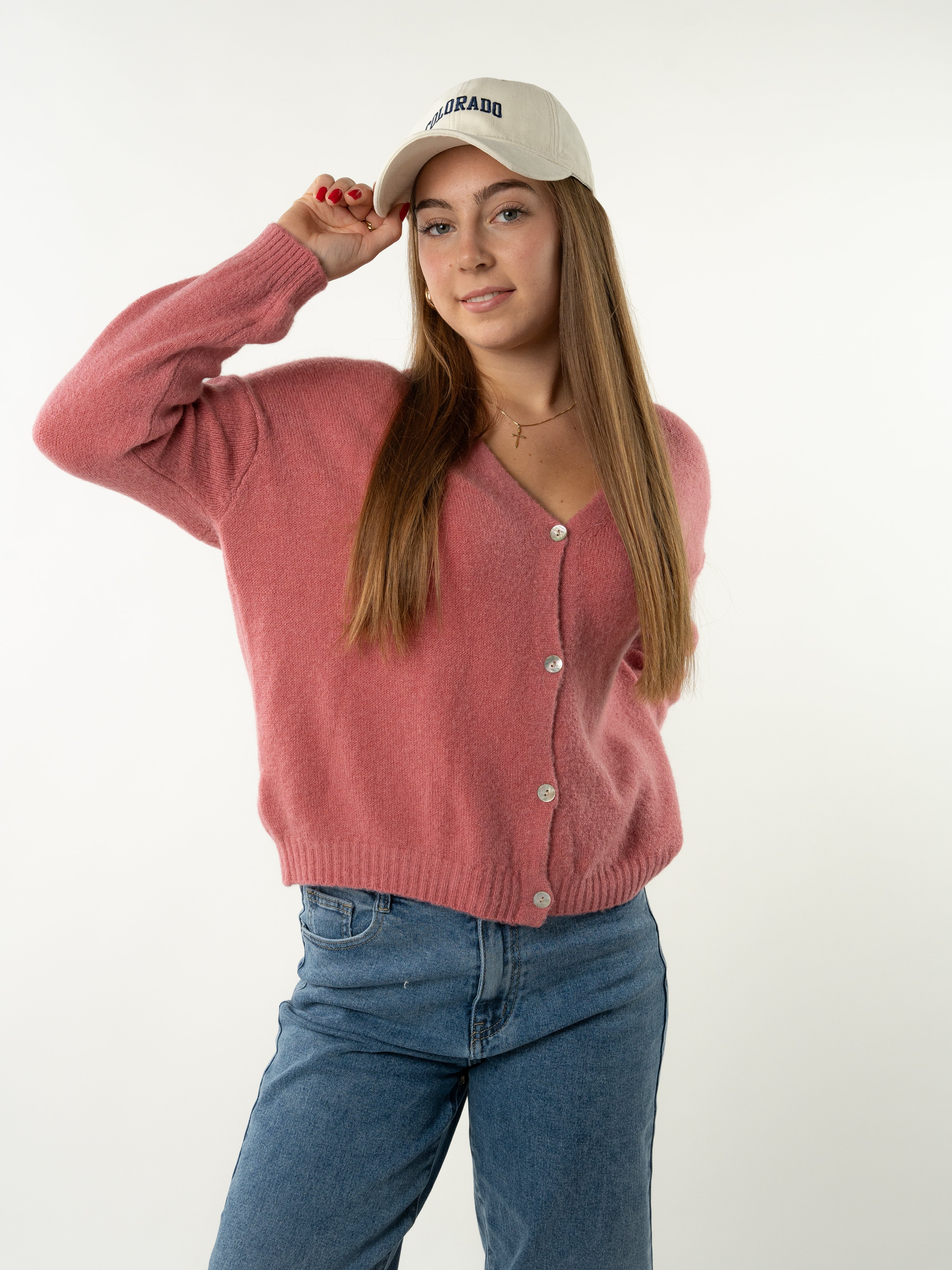 Strickjacke Sophie - Altrosa