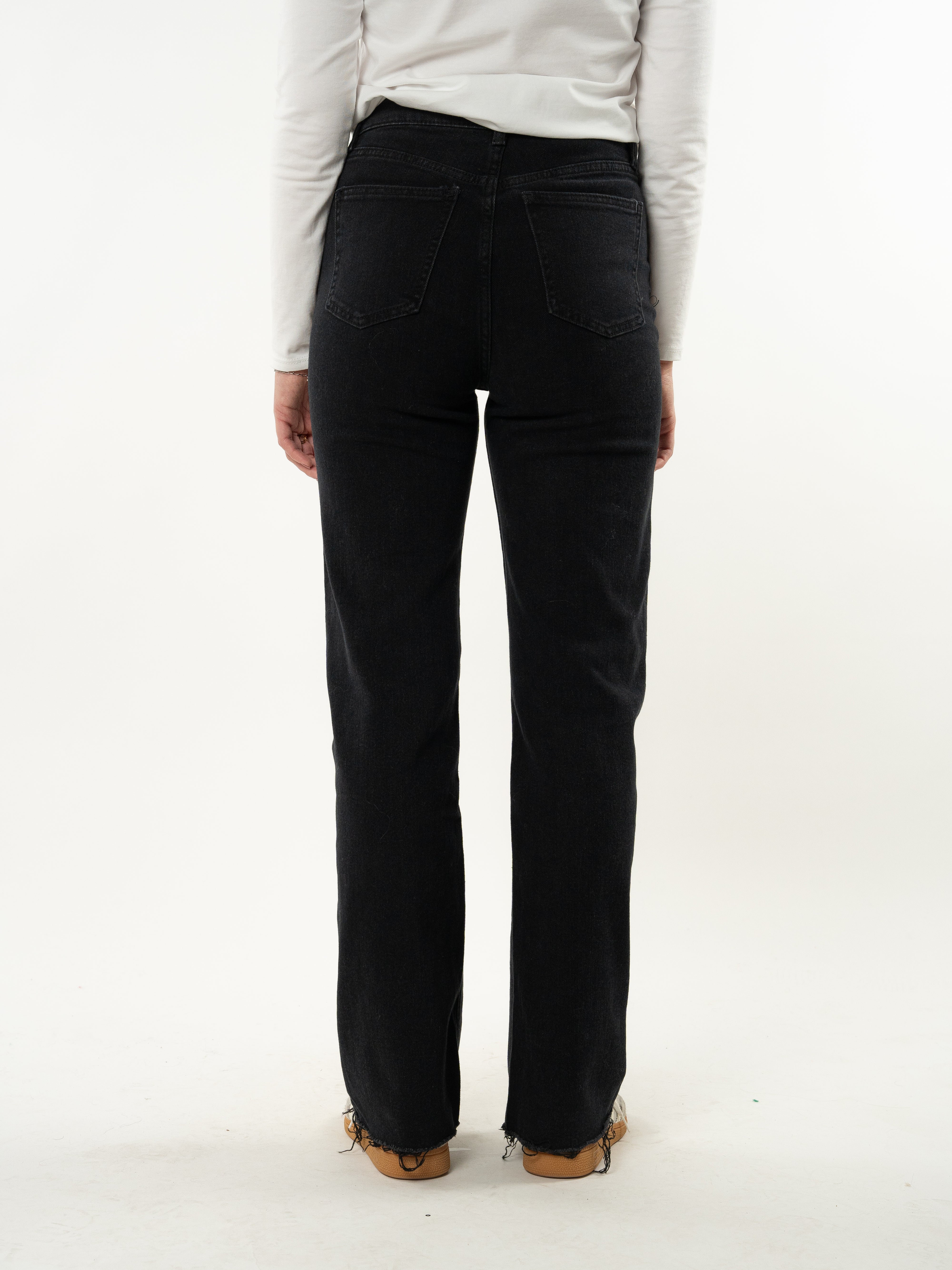Wide Leg Jeans - Schwarz