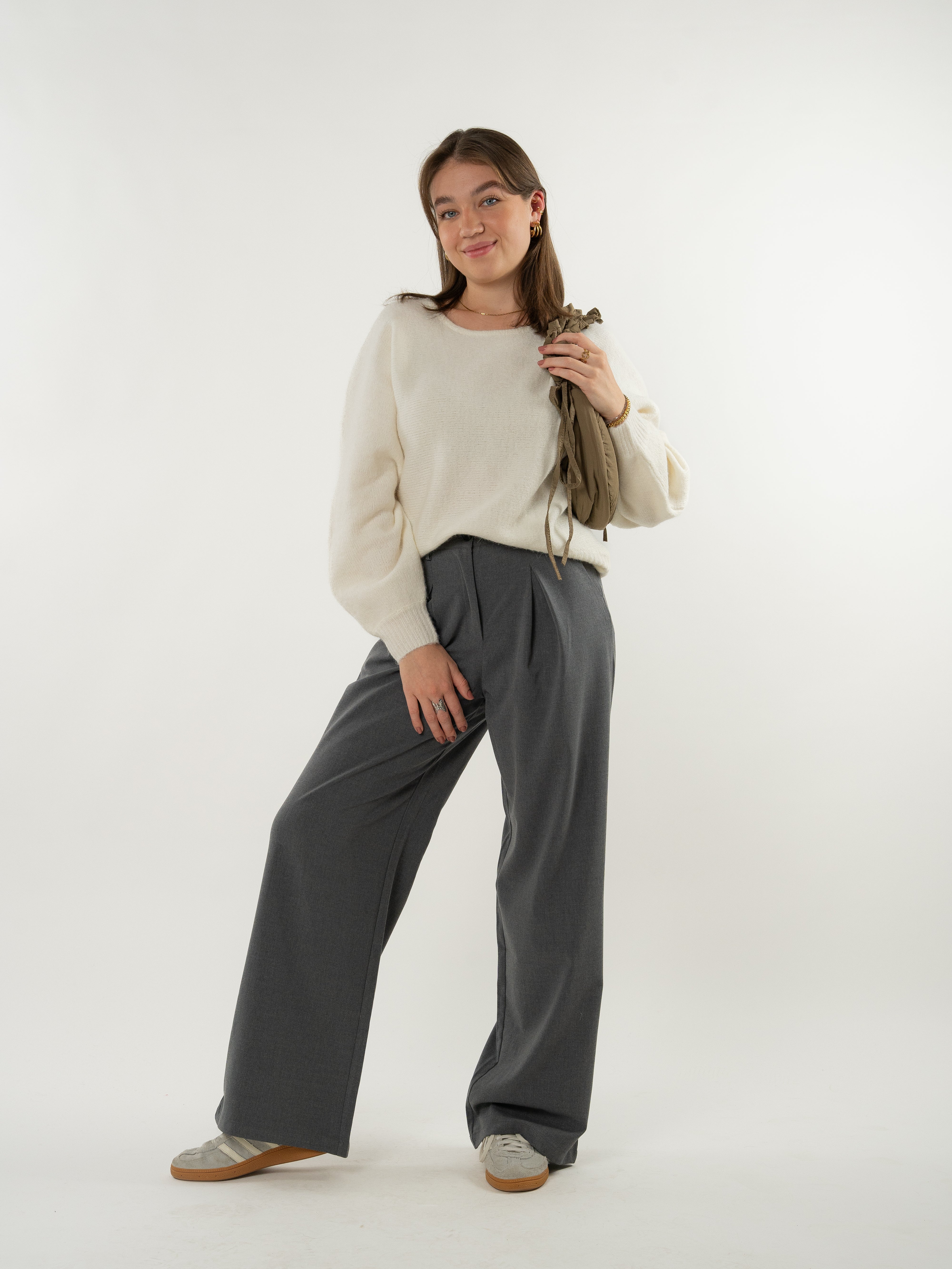 Feinstrick Pullover Jasmin - Weiß