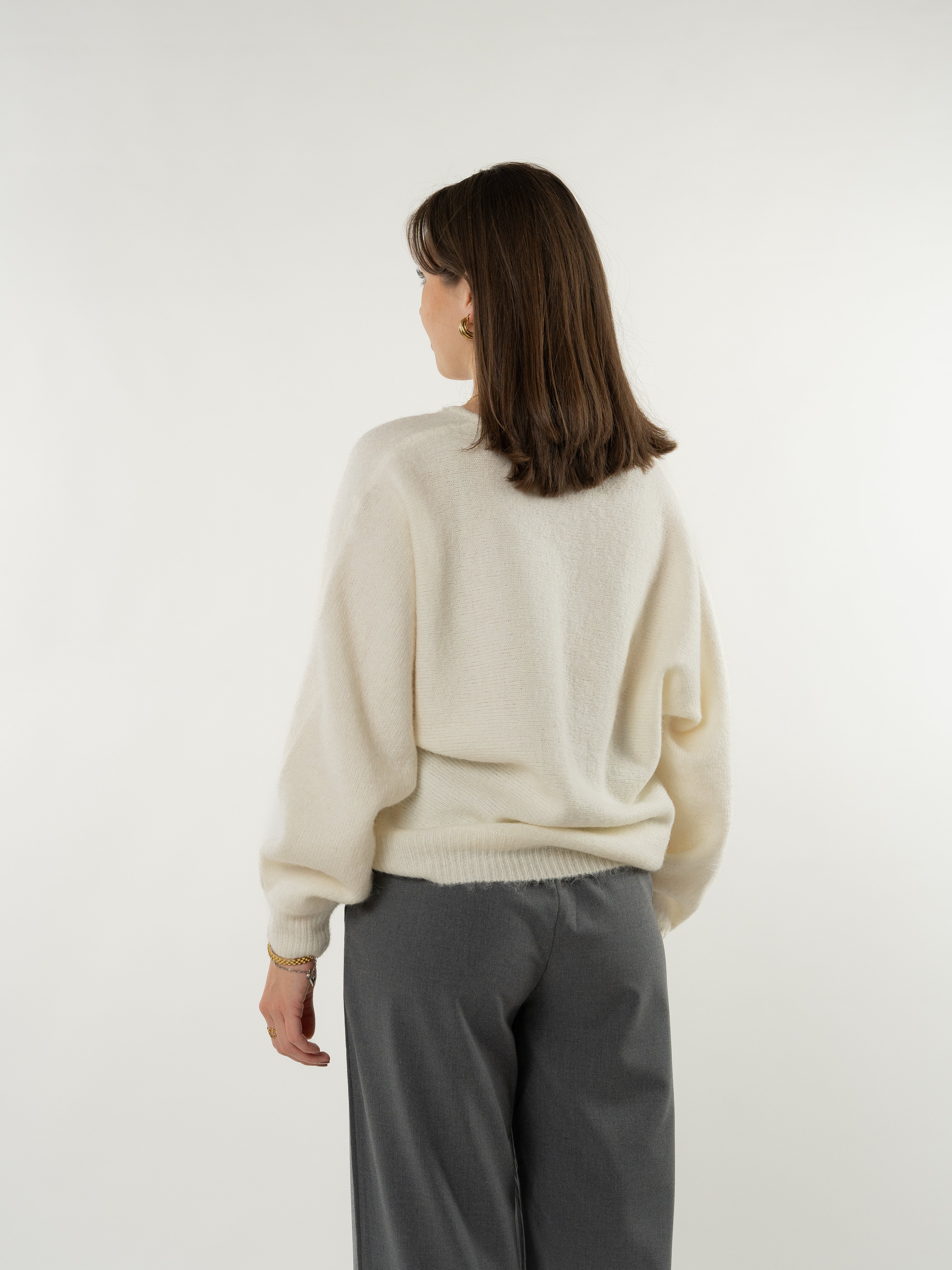 Feinstrick Pullover Jasmin - Weiß