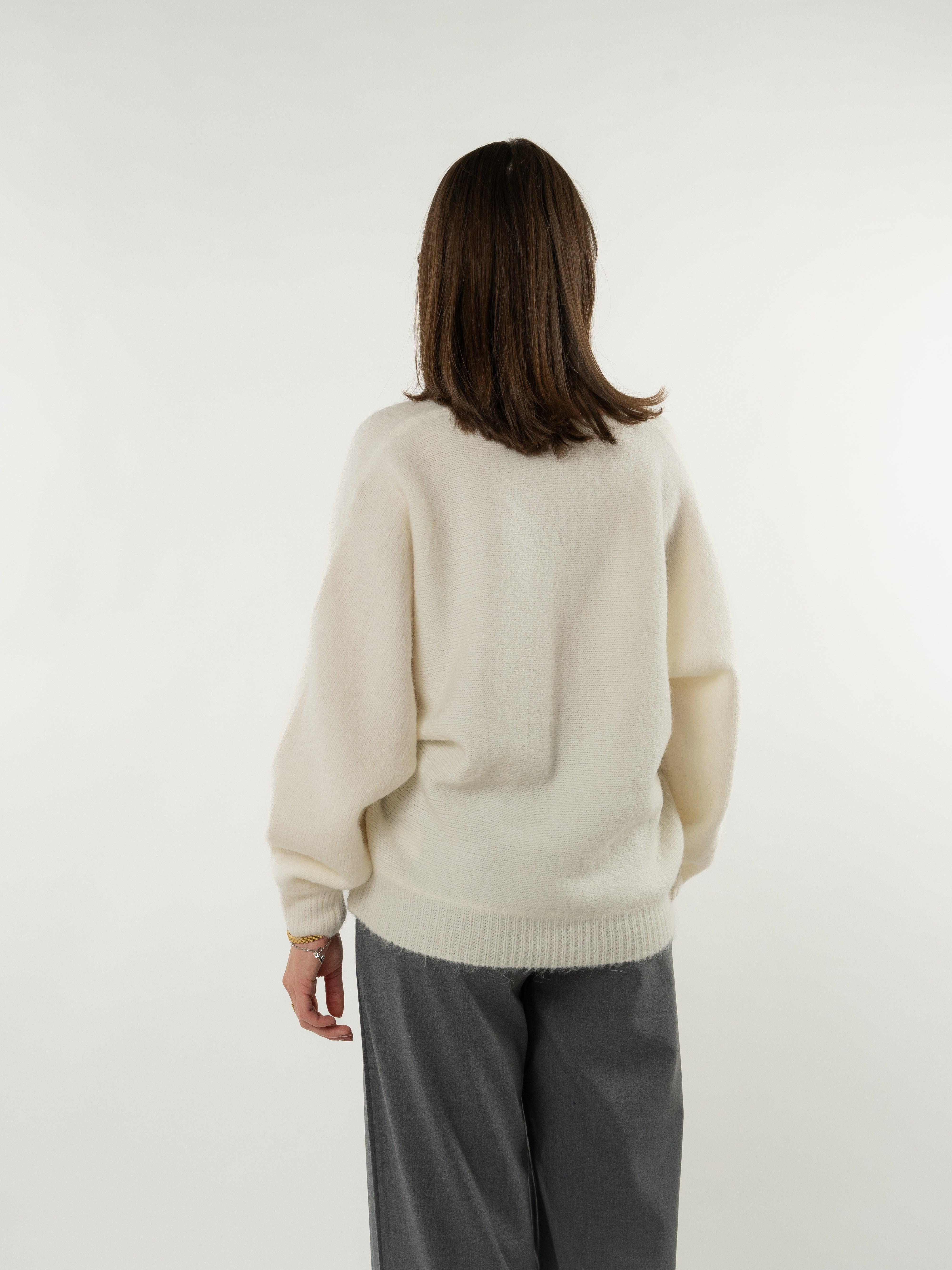Feinstrick Pullover Jasmin - Weiß