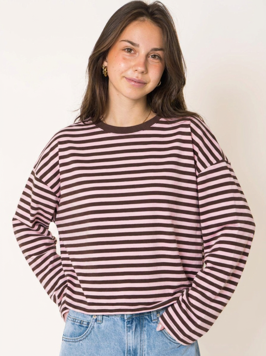 Oversized Longsleeve Cotton Rosa Choco