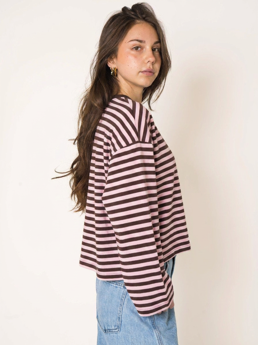 Oversized Longsleeve Cotton Rosa Choco