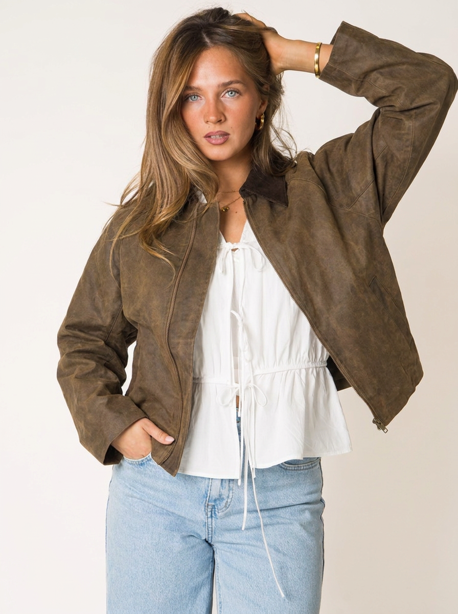 Espresso Wild Leather Jacket