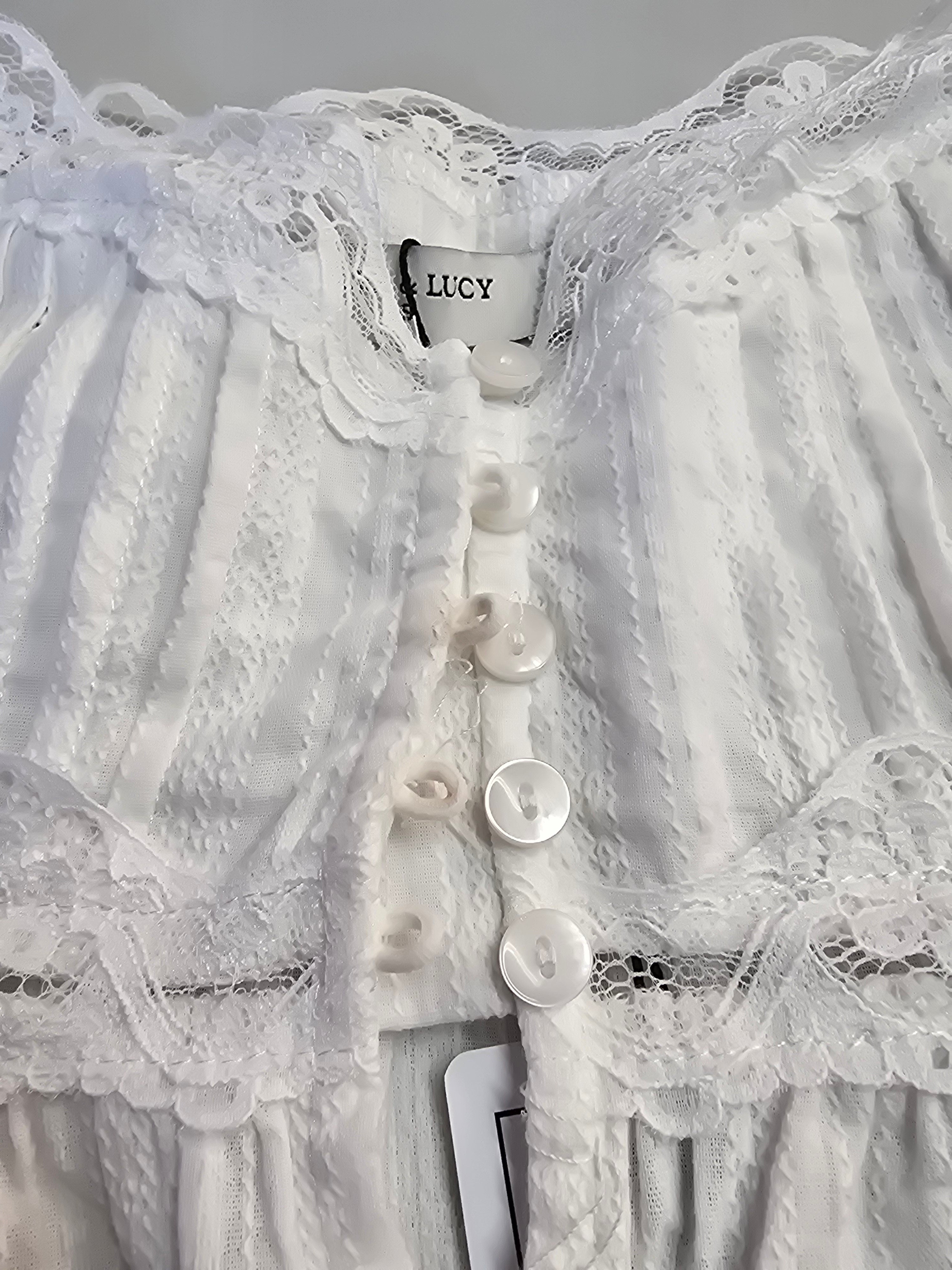 LUCKY DEAL 1428 Sweet Escape Cotton Top - Weiß - vom Umtausch ausgeschlossen -