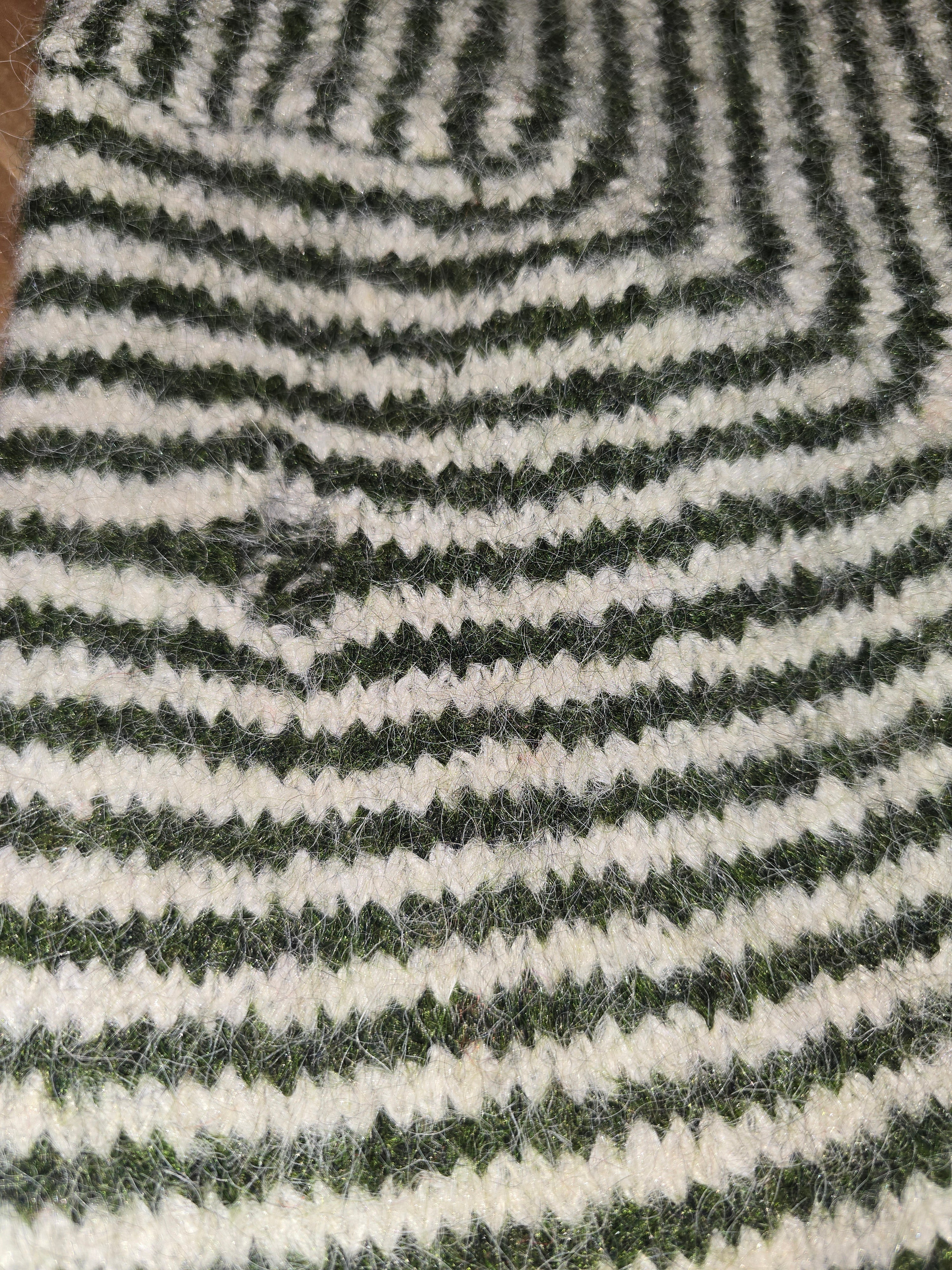 LUCKY DEAL 2055 Cotton Candy Striped Knit Jacket Grün mit Weiß - vom Umtausch ausgeschlossen -