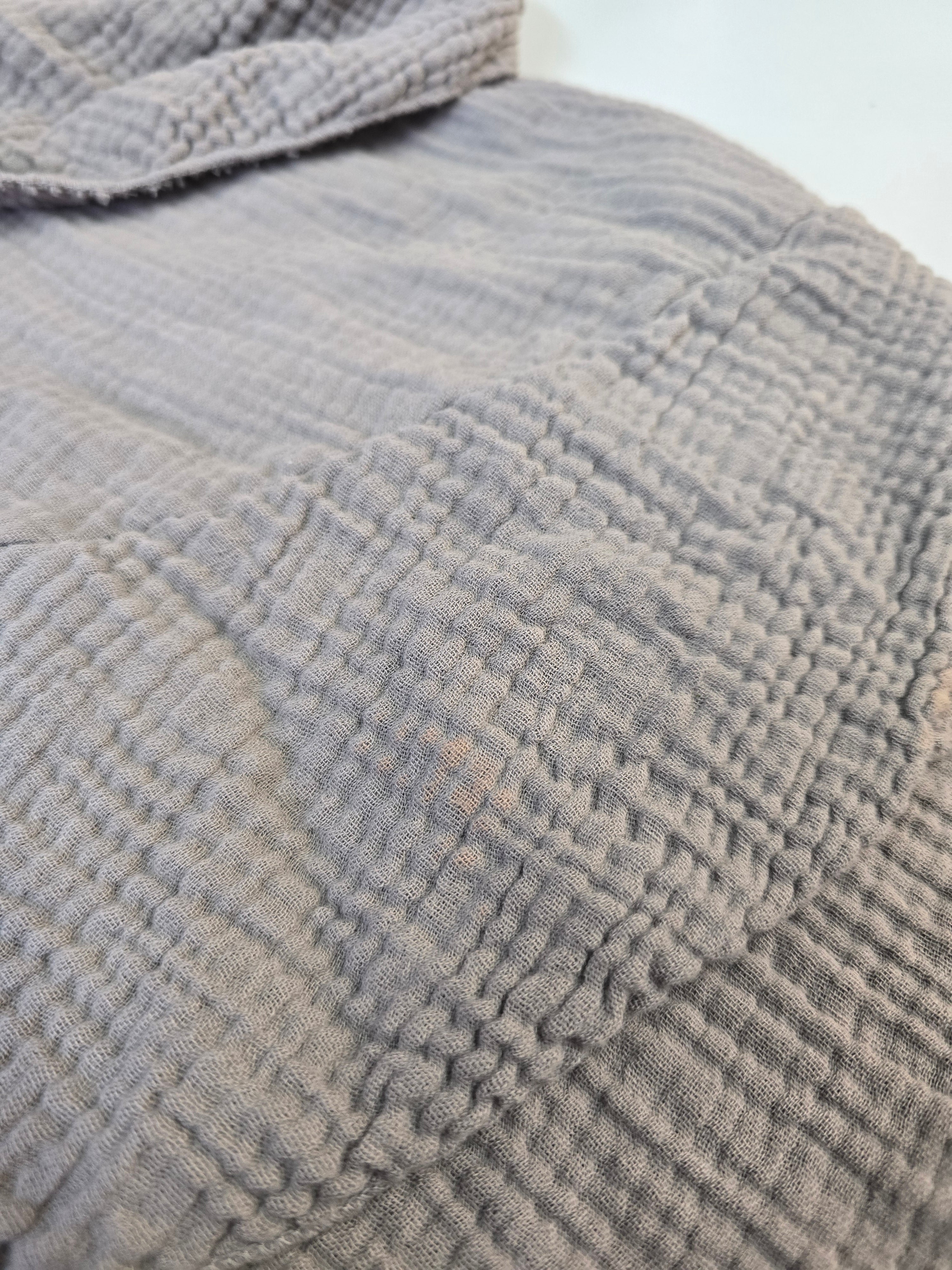 LUCKY DEAL 1671 Musselin Stufen Minikleid - Braun - vom Umtausch ausgeschlossen -