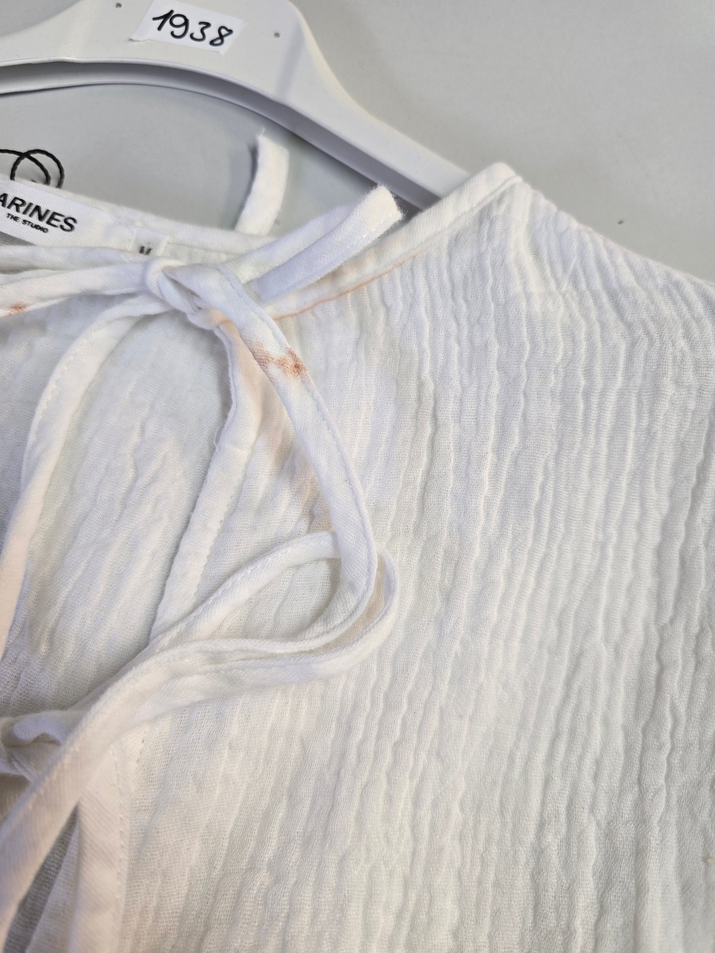 LUCKY DEAL 1938 Musselin Bow Blouse - weiß - vom Umtausch ausgeschlossen -